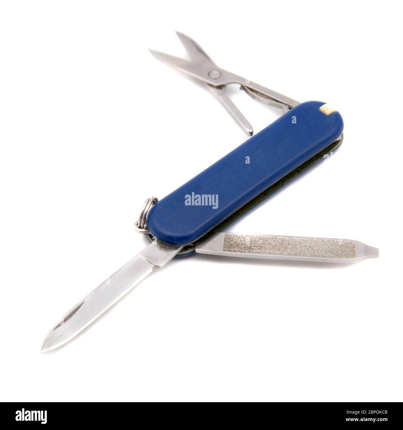 Universal pocket knife on a white background Stock Photo