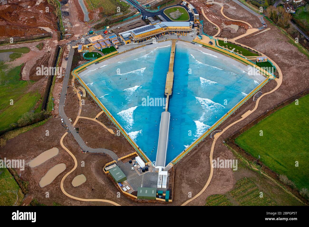 Aerial View of The Wave Stock Photo