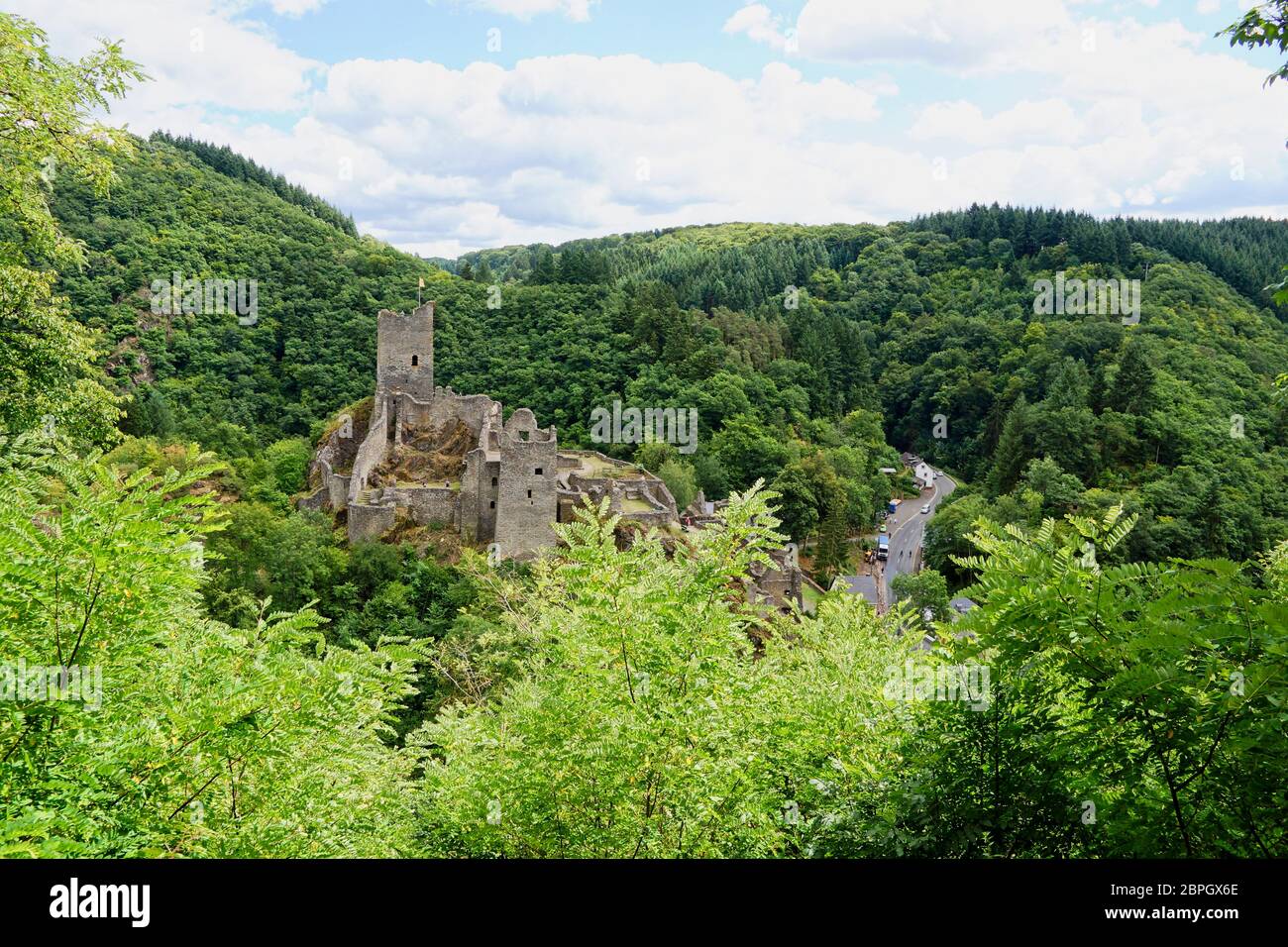 Castle of Manderscheid in Eifel Mountains in Germany Stock Photo - Alamy