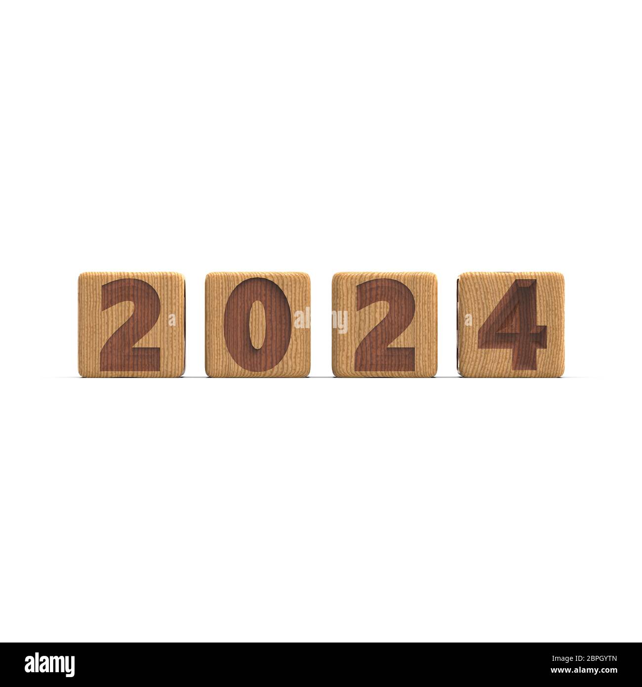 The Year 2024 Sign On In Pure White Background 2BPGYTN 
