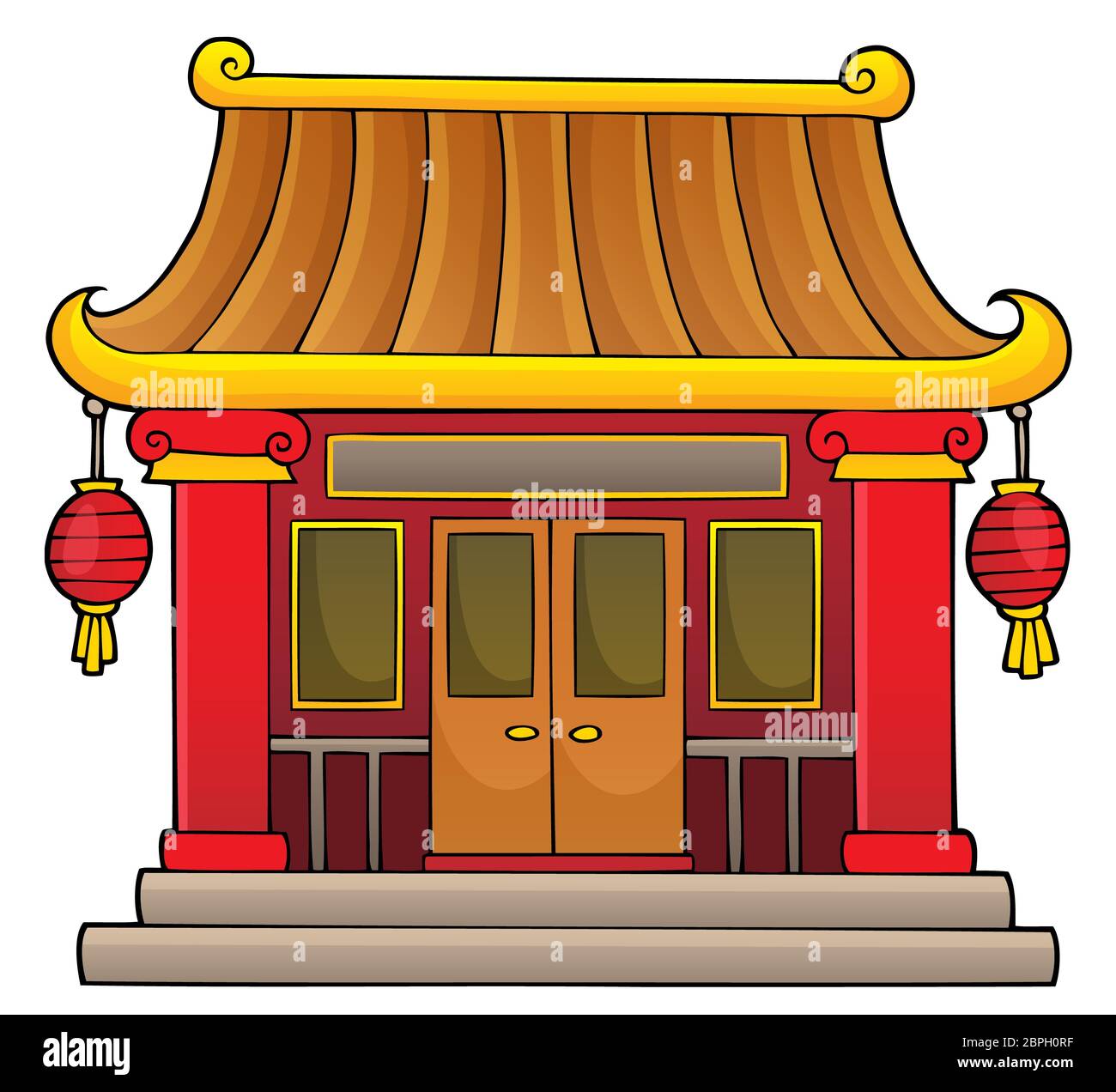 Temple detailed rounded lineal color. Modern vector illustration concepts.  Easy to edit and customize Stock Vector Image & Art - Alamy