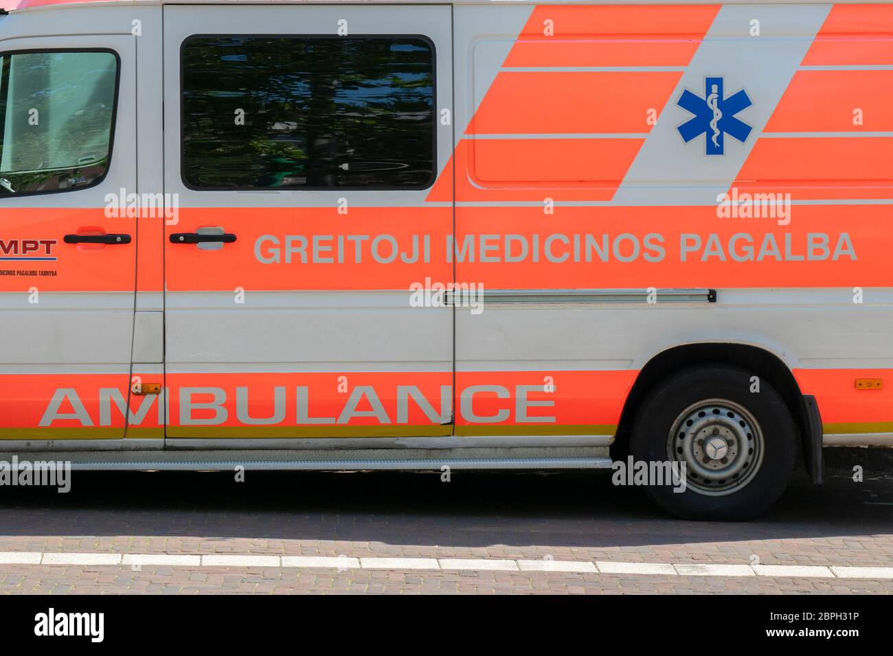 Italian Ambulance During The Corona Virus Outbreak At Amsterdam The Netherlands 2020 Stock Photo