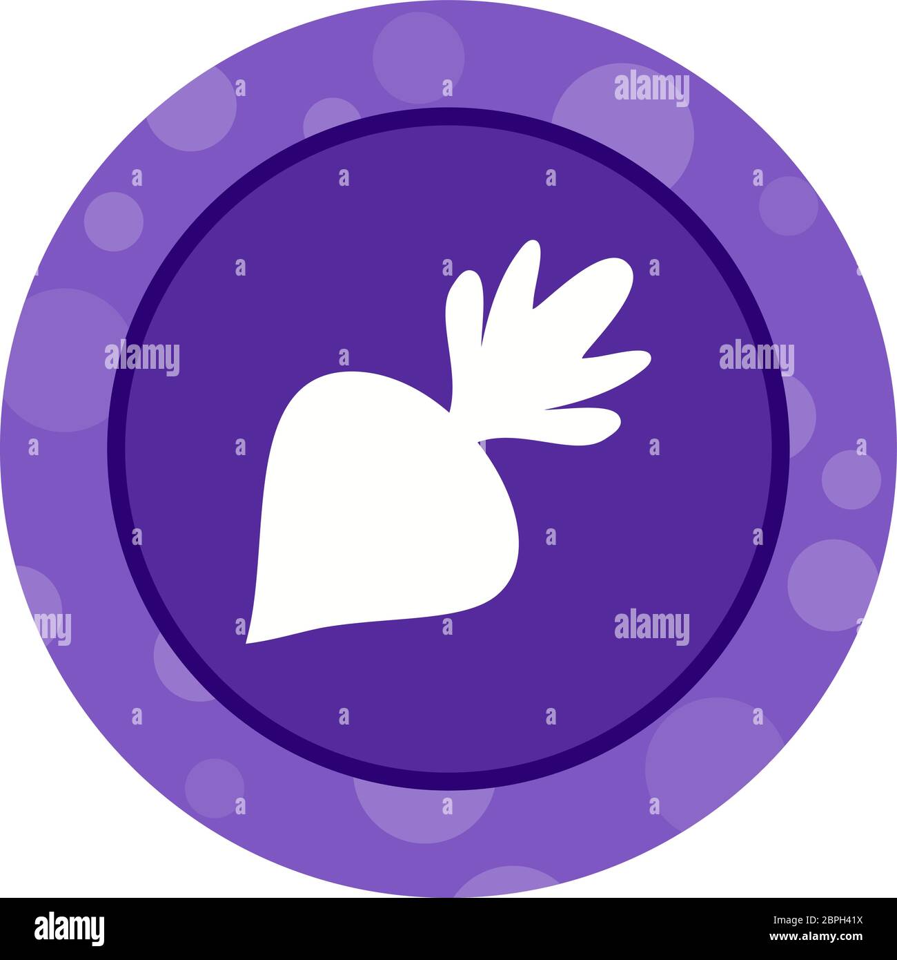 Beautiful Beet Glyph Vector Icon Stock Vector