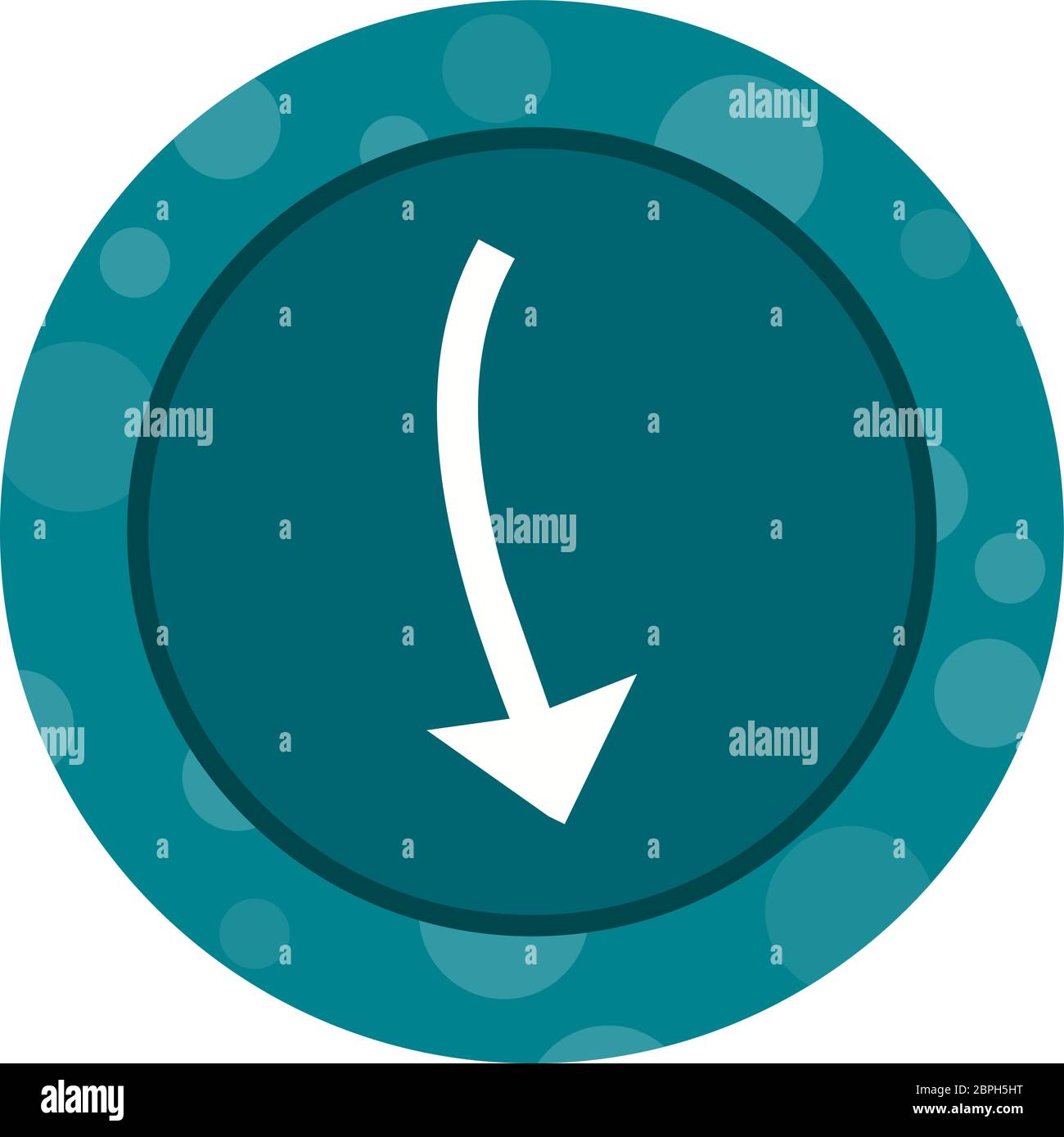 Beautiful Arrow Pointing Down Glyph Vector Icon Stock Vector Image & Art Alamy