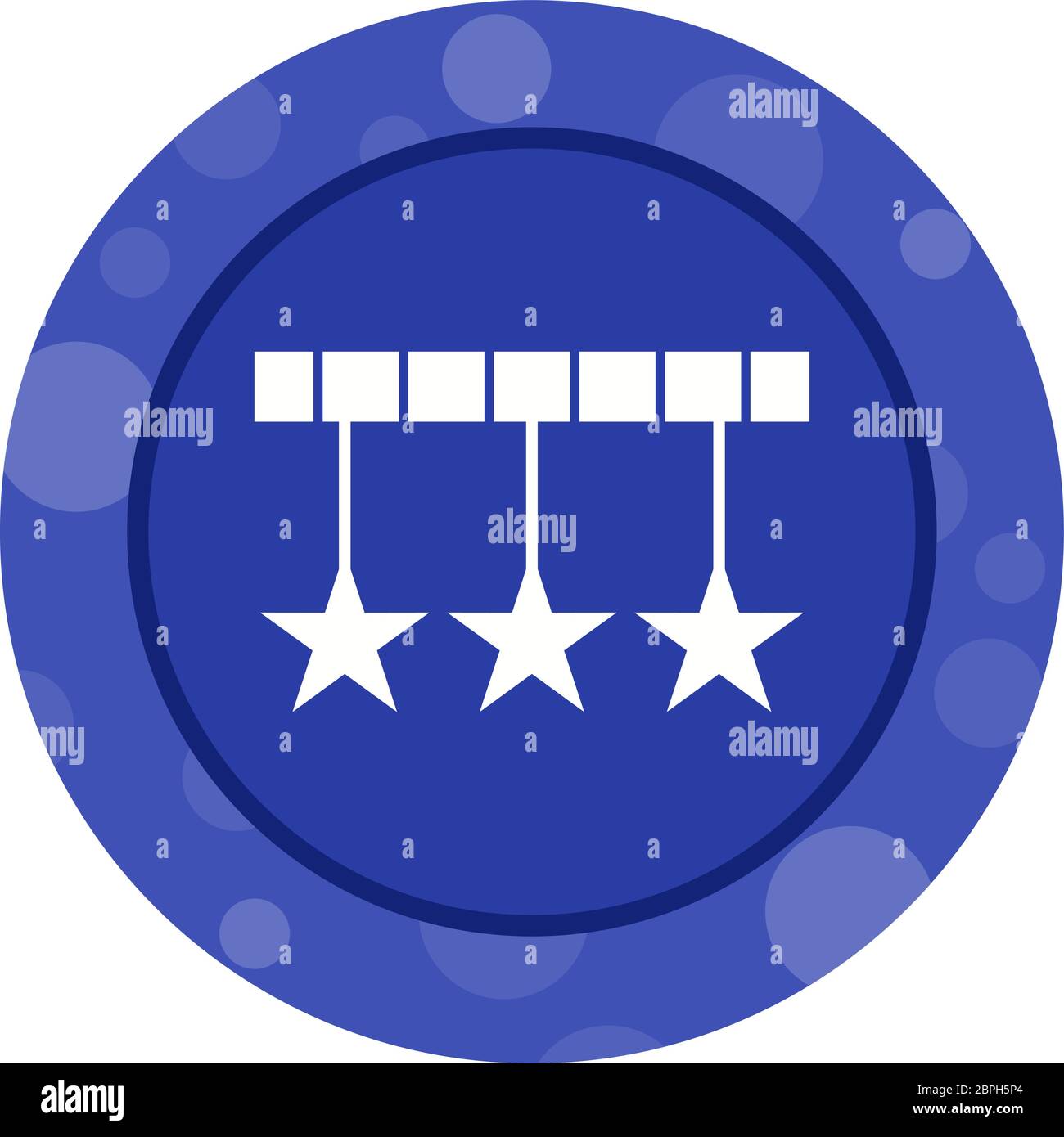 Beautiful Three Stars Glyph Vector Icon Stock Vector