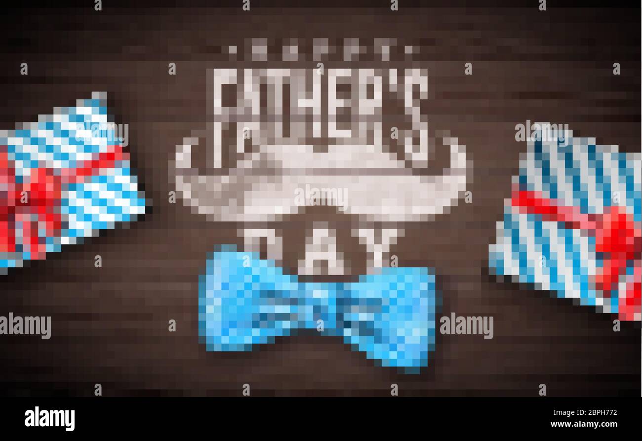Happy Father's Day Greeting Card Design with Dotted Bow Tie, Mustache ...