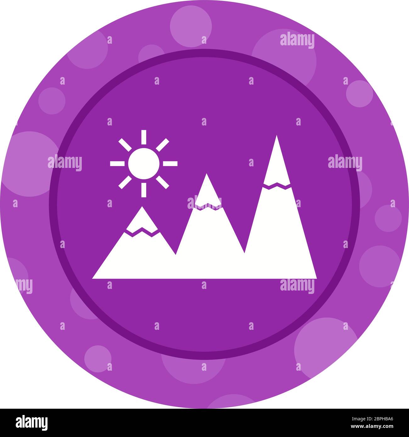 Beautiful Sunshine on Mountains Glyph Vector Icon Stock Vector