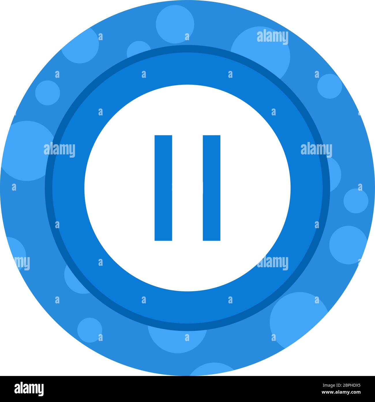Beautiful Pause Button Glyph Vector Icon Stock Vector