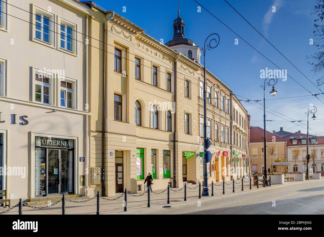 Lublin, Poland. Krolewska street. Stock Photo