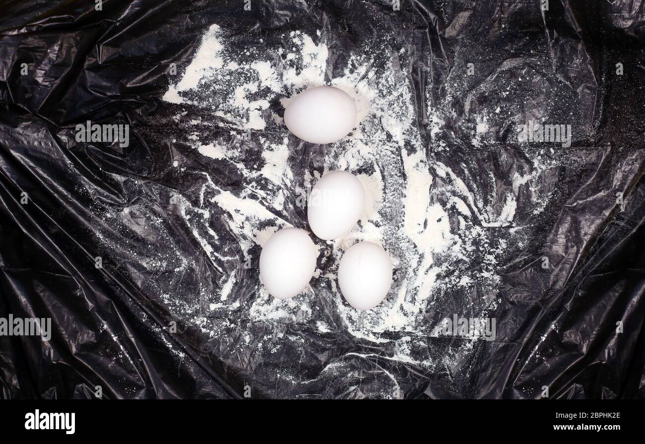 Chicken Egg in black background Stock Photo - Alamy