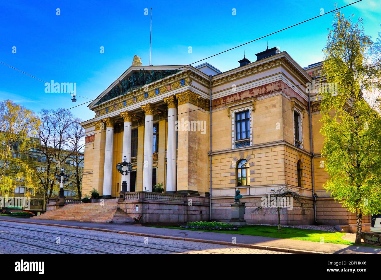 The House of the Estates, Säätytalo, by architect Karl Gustav Nyström in Neo-Renaissance style. Inaugurated 1891. Kruununhaka, Helsinki, Finland. Stock Photo