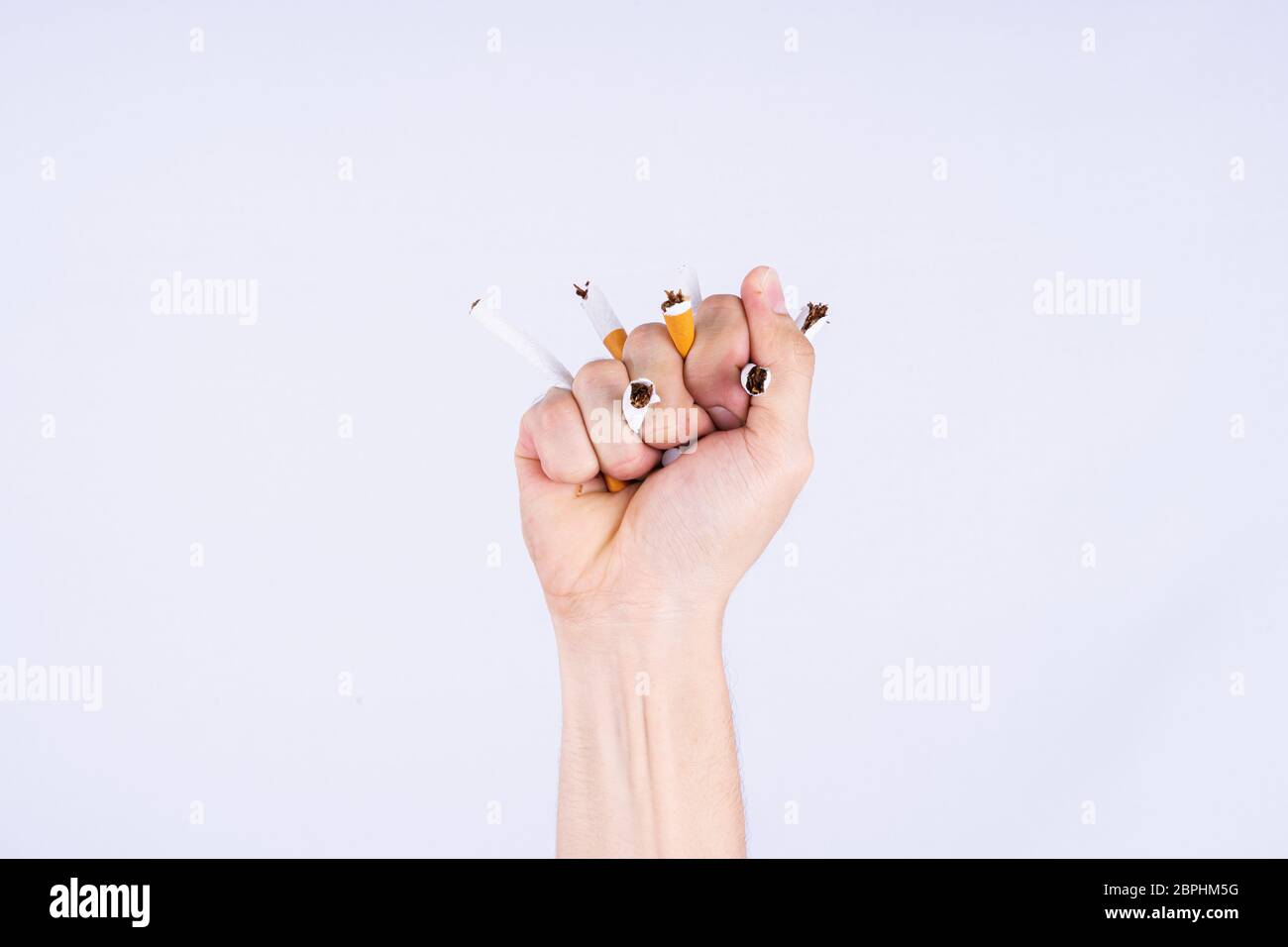 Man refusing cigarette concept for quitting smoking. No smoking ...