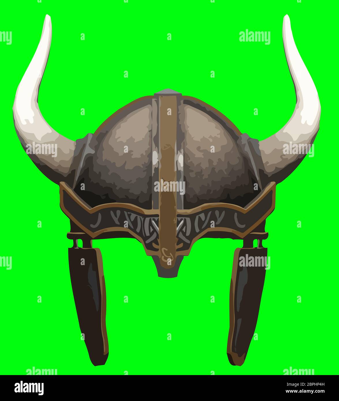 viking hat metal horns armor warrior illustration Stock Photo Alamy