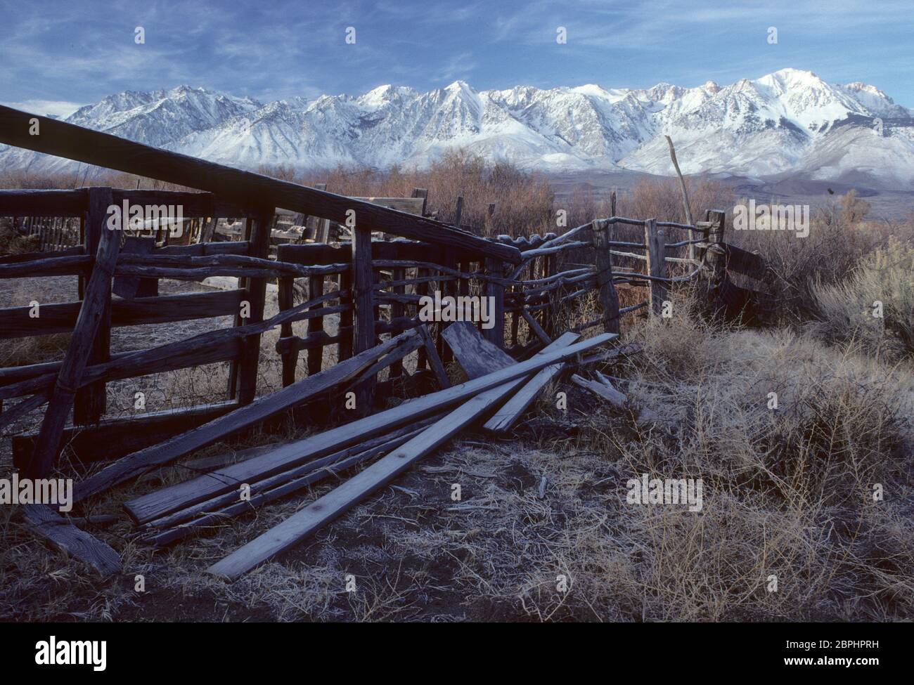 Owens Valley corral, Owens Valley, California Stock Photo Alamy