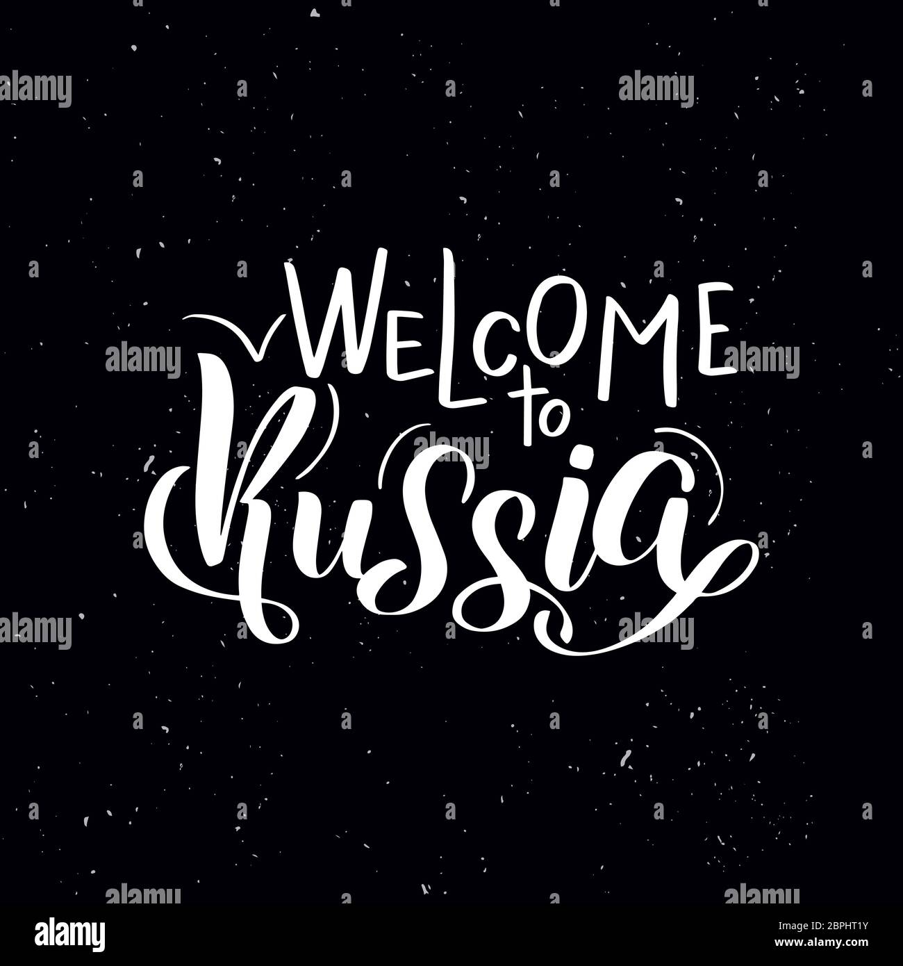 Handwritten calligraphy text, chalk on a blackboard Stock Vector