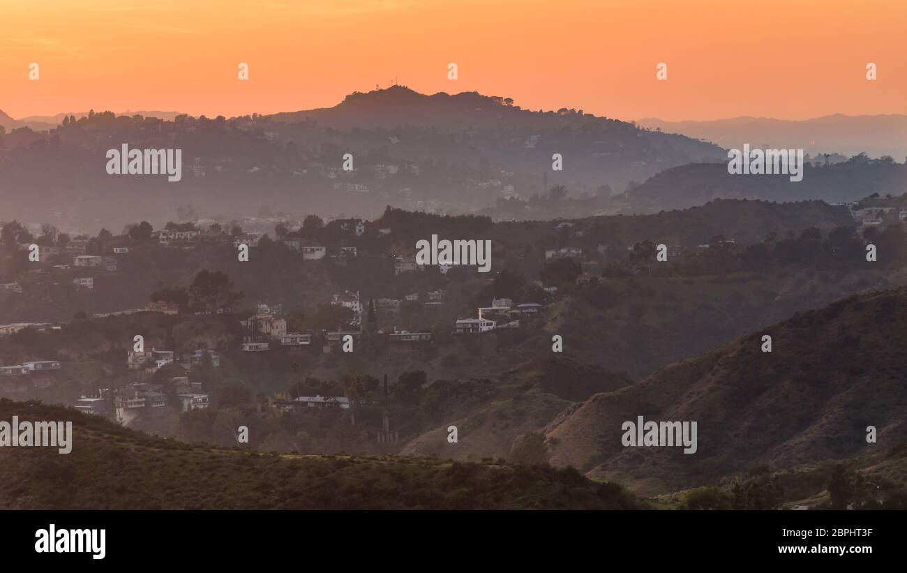 Hollywood hills sunset hi-res stock photography and images - Alamy