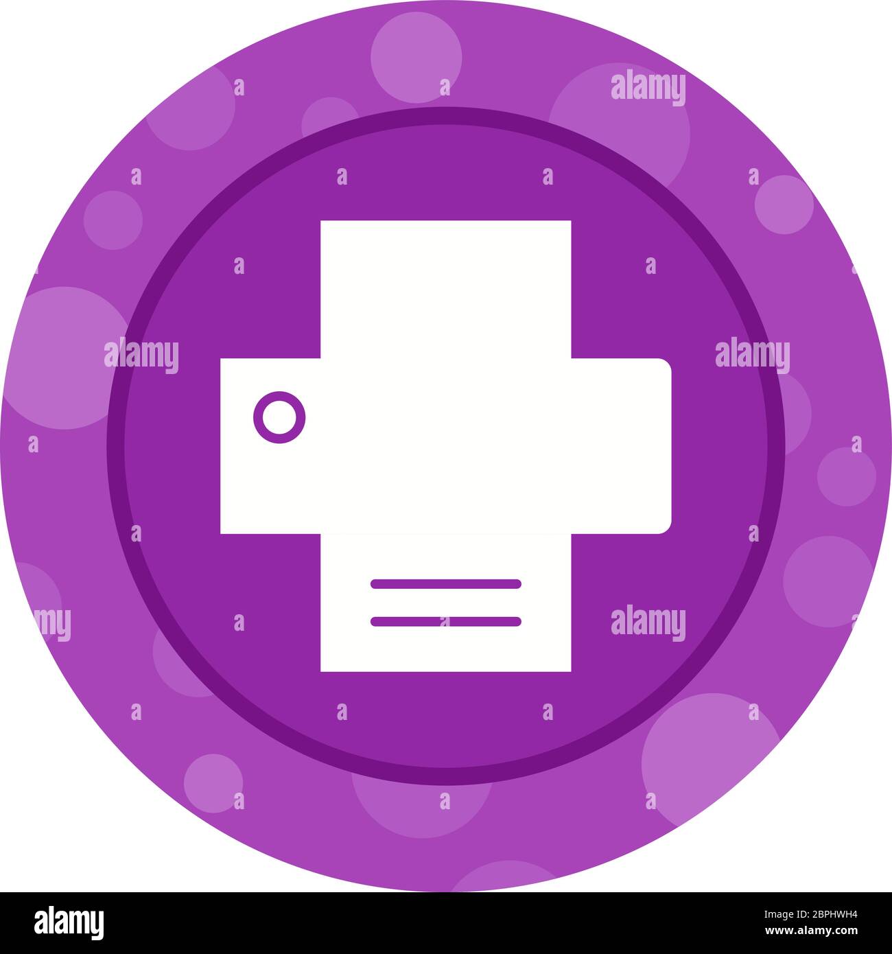 Beautiful Printer Glyph Vector Icon Stock Vector