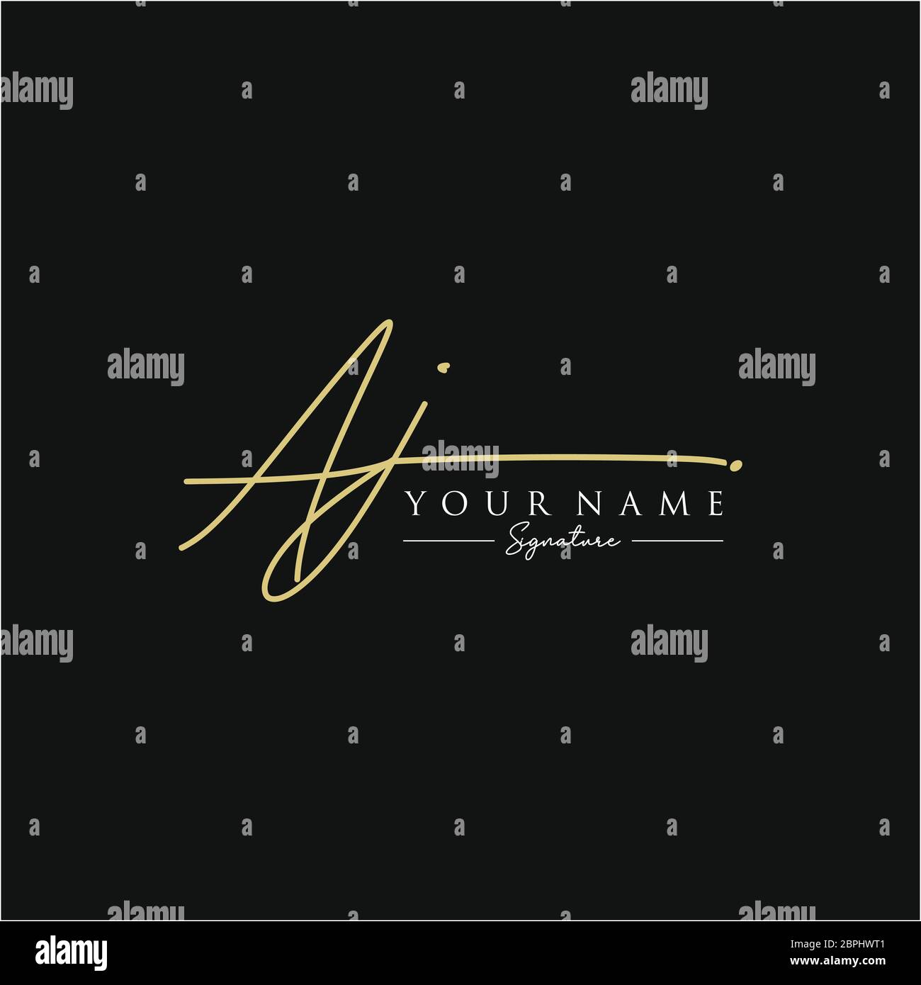 Letter AJ Signature Logo Template Vector Stock Vector Image & Art - Alamy