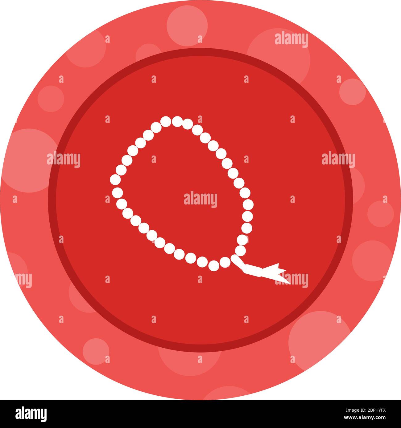 Beautiful Prayer Bead Glyph Vector Icon Stock Vector