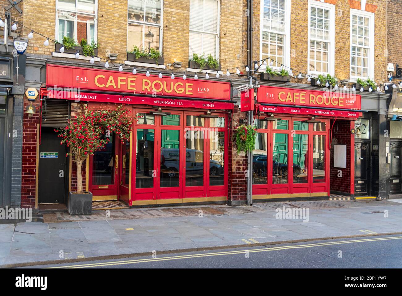 London, UK. 19th May, 2020. French-styled restaurant chain, Café Rouge seen  at The Wellington, London.The owner of the Bella Italia and Café Rouge  restaurant chains has said it is considering administration as