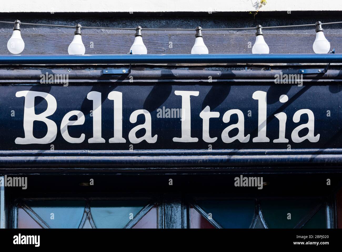 London, UK. 19th May, 2020. Bella Italia restaurant company logo seen at The Wellington, London.The owner of the Bella Italia and Café Rouge restaurant chains has said it is considering administration as the coronavirus crisis pushes the struggling business near to collapse, putting 6,000 jobs at risk. Credit: SOPA Images Limited/Alamy Live News Stock Photo