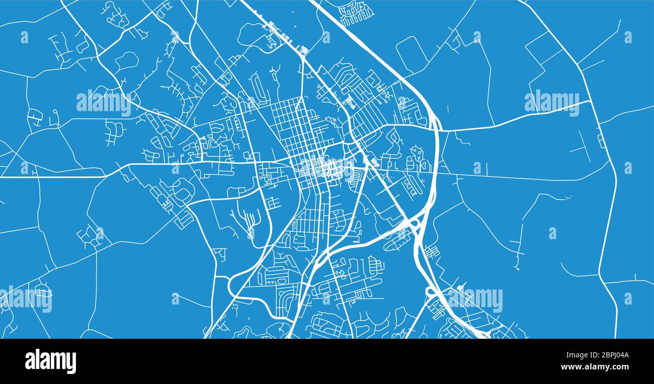 Urban vector city map of Dover, USA. Delaware state capital Stock