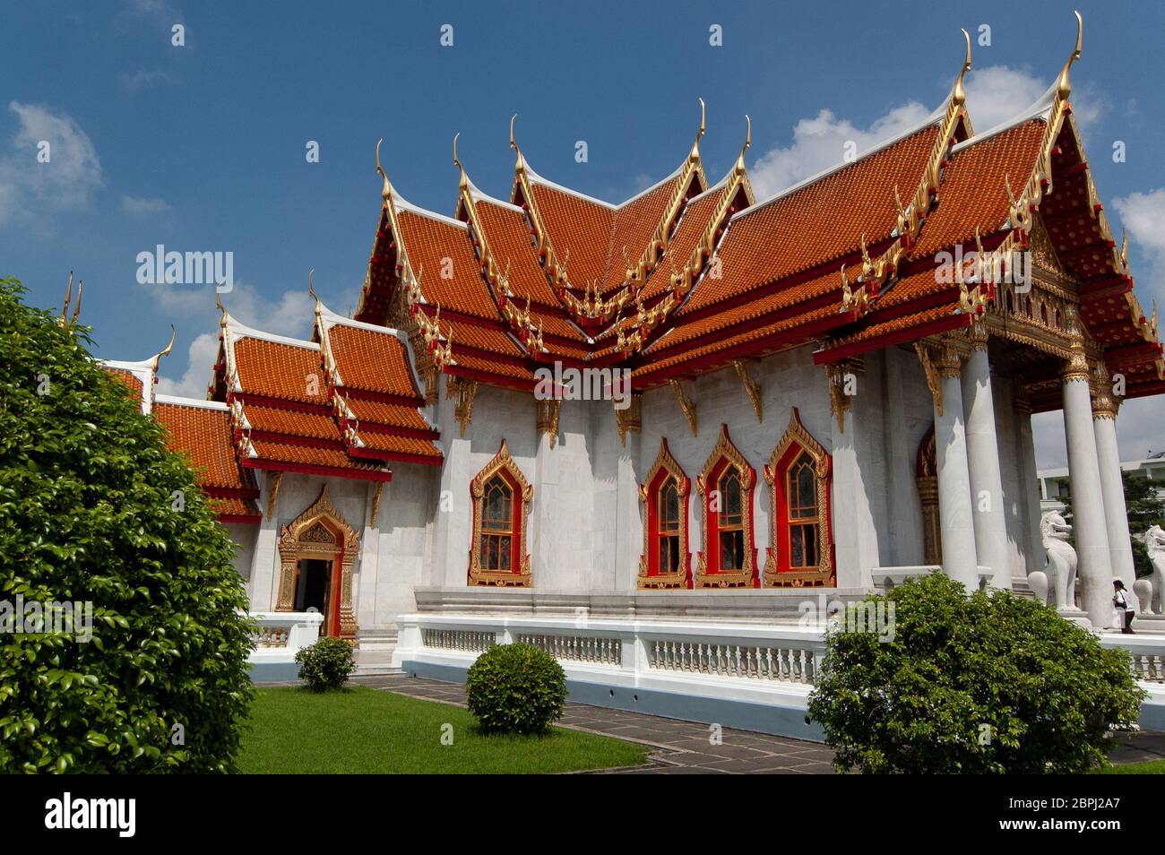 The Marble Temple in Bangkok Stock Photo - Alamy