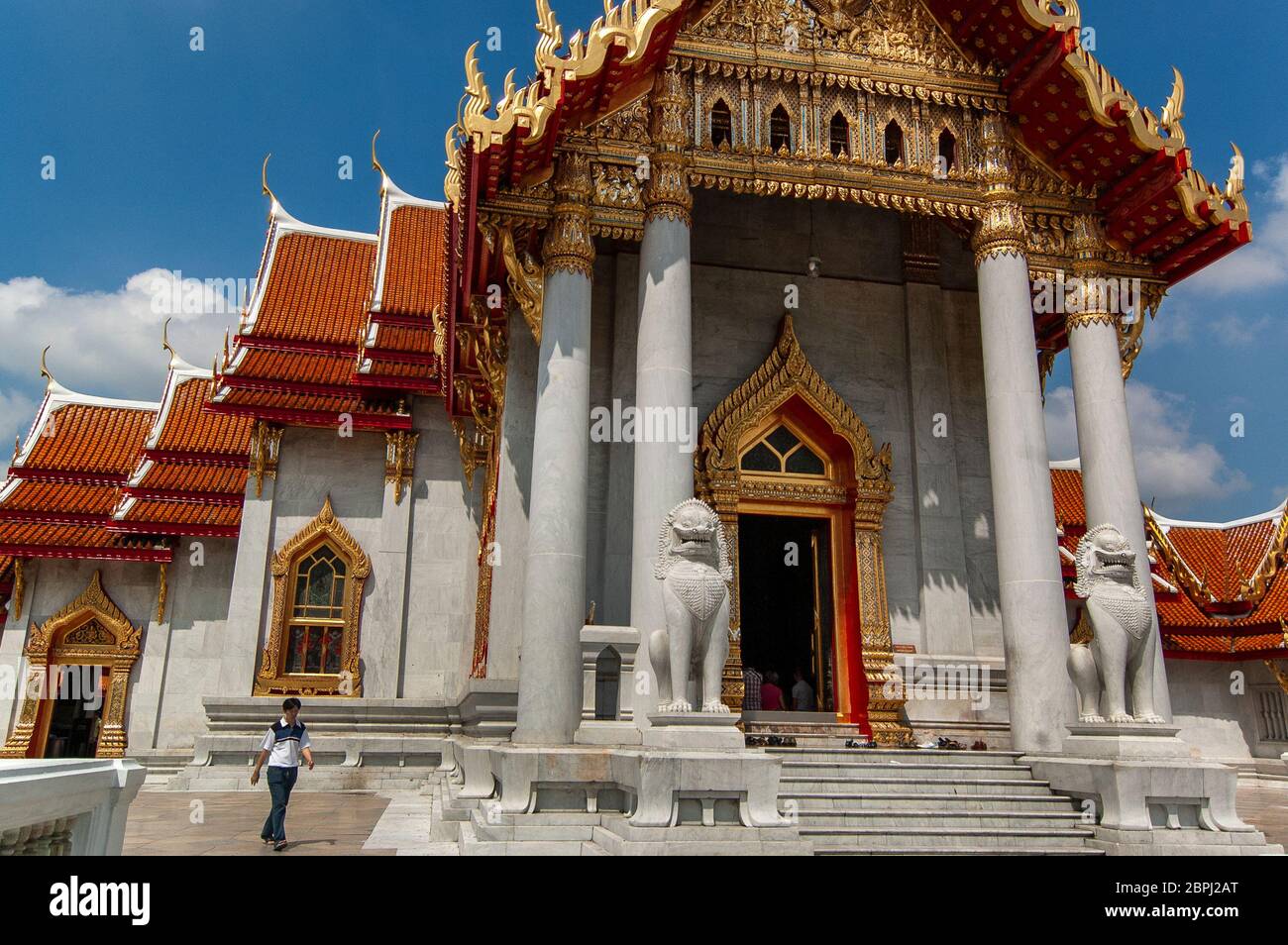 The Marble Temple in Bangkok Stock Photo - Alamy