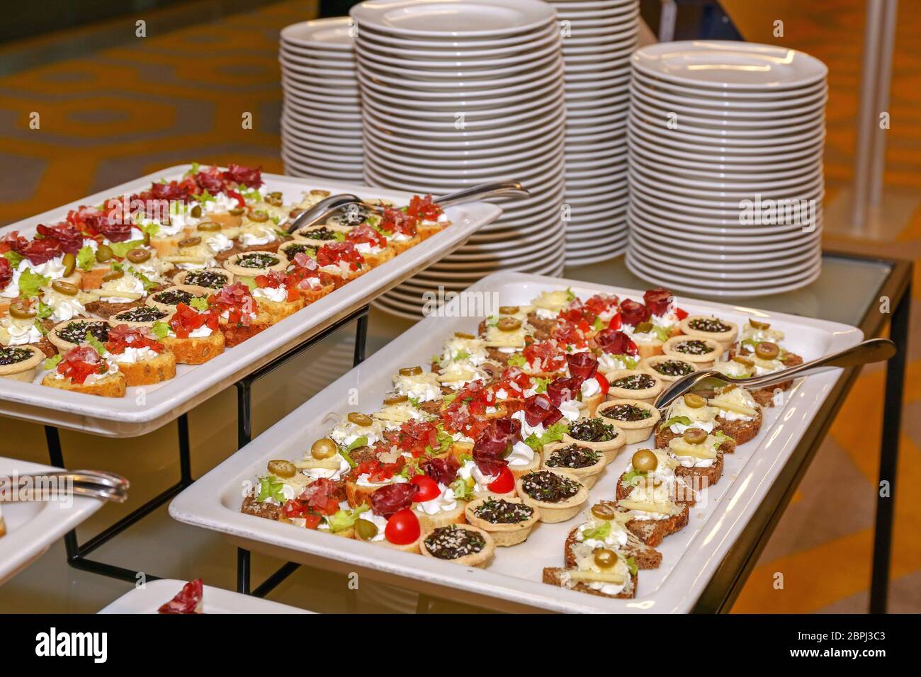 Served Buffet Small Bite Party Food Variety Stock Photo - Alamy