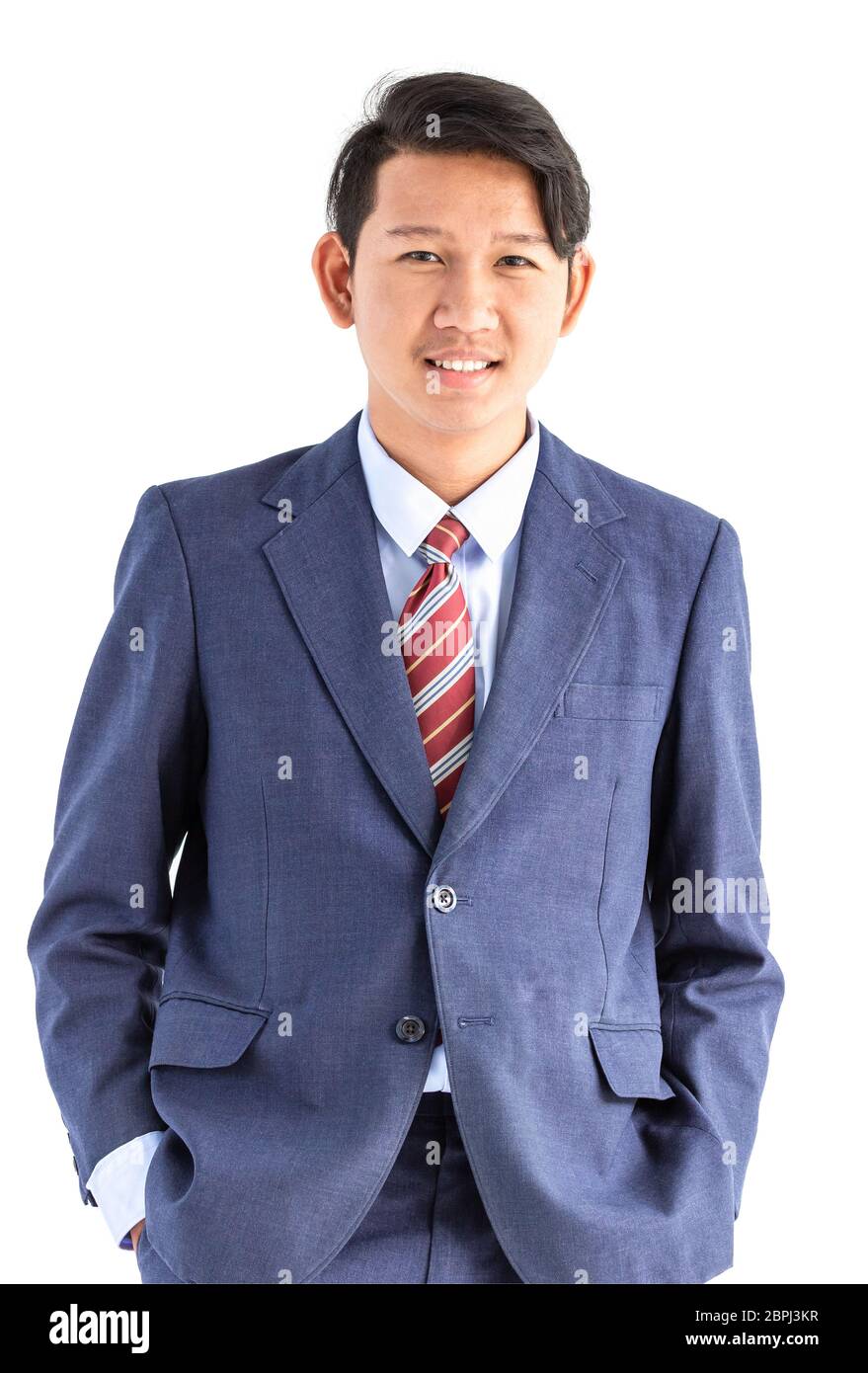 Young asian business men portrait in suit over white background Stock ...