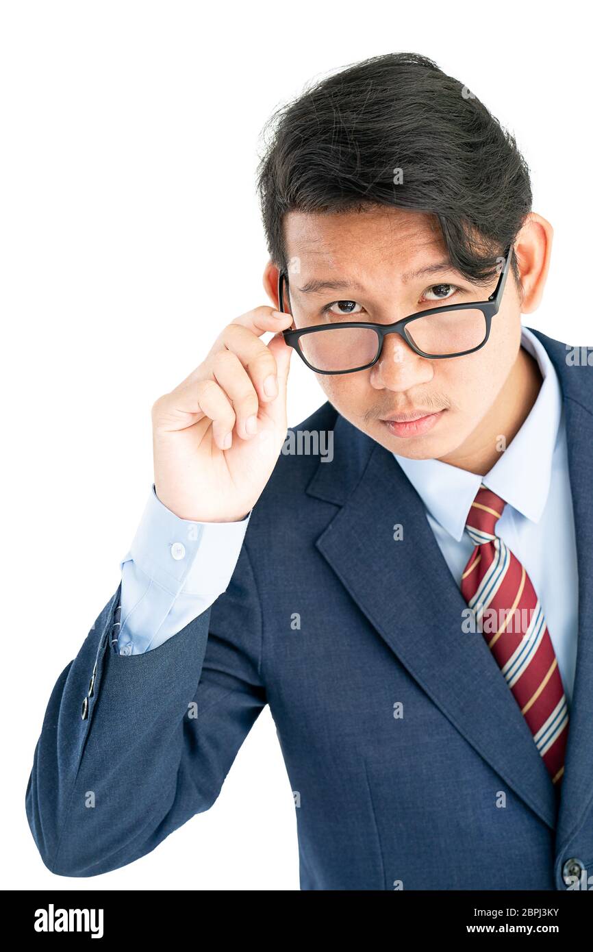 Young asian business men portrait in suit over white background Stock ...