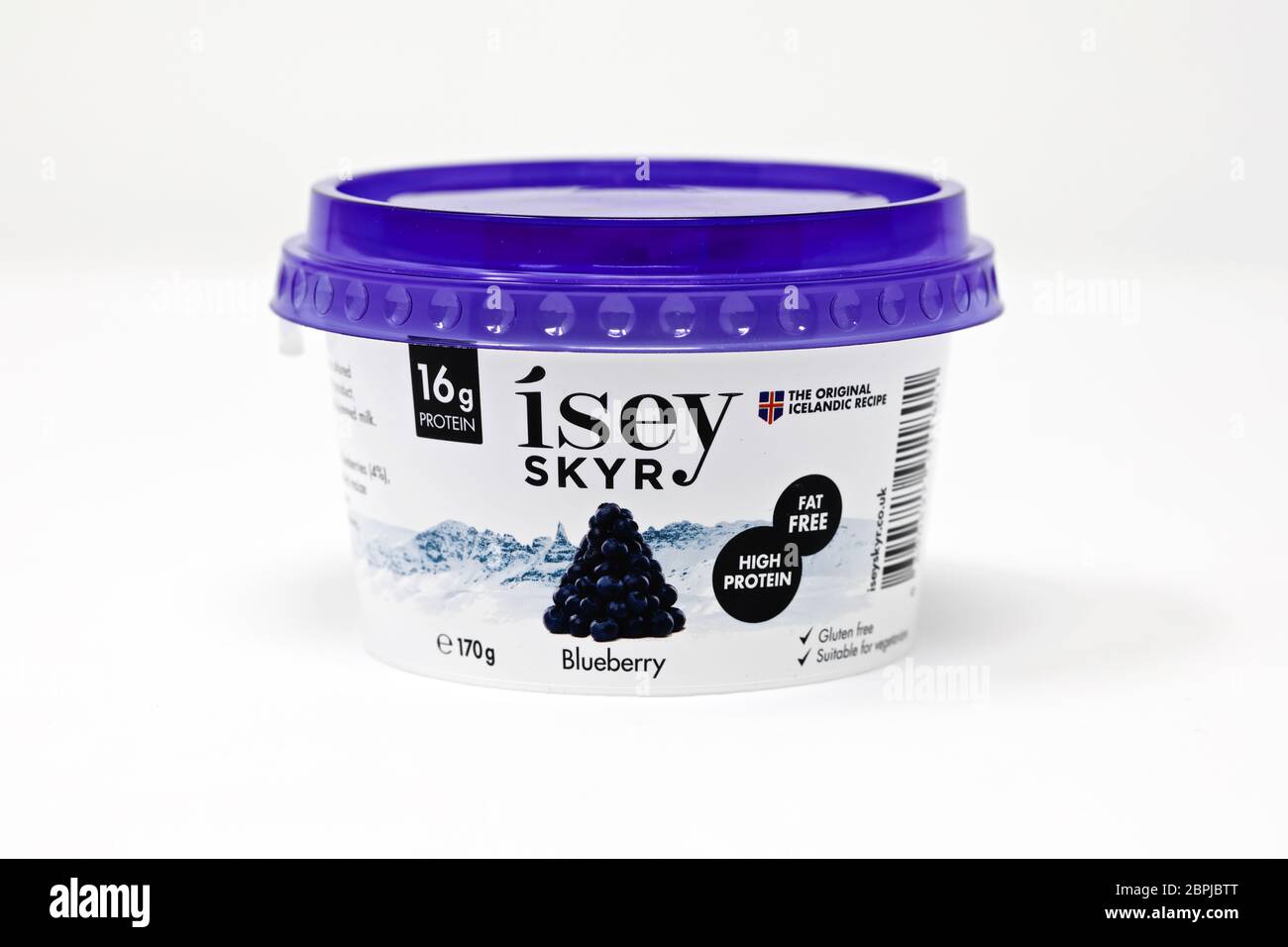 Isey Skyr Blueberry Yogurt Stock Photo
