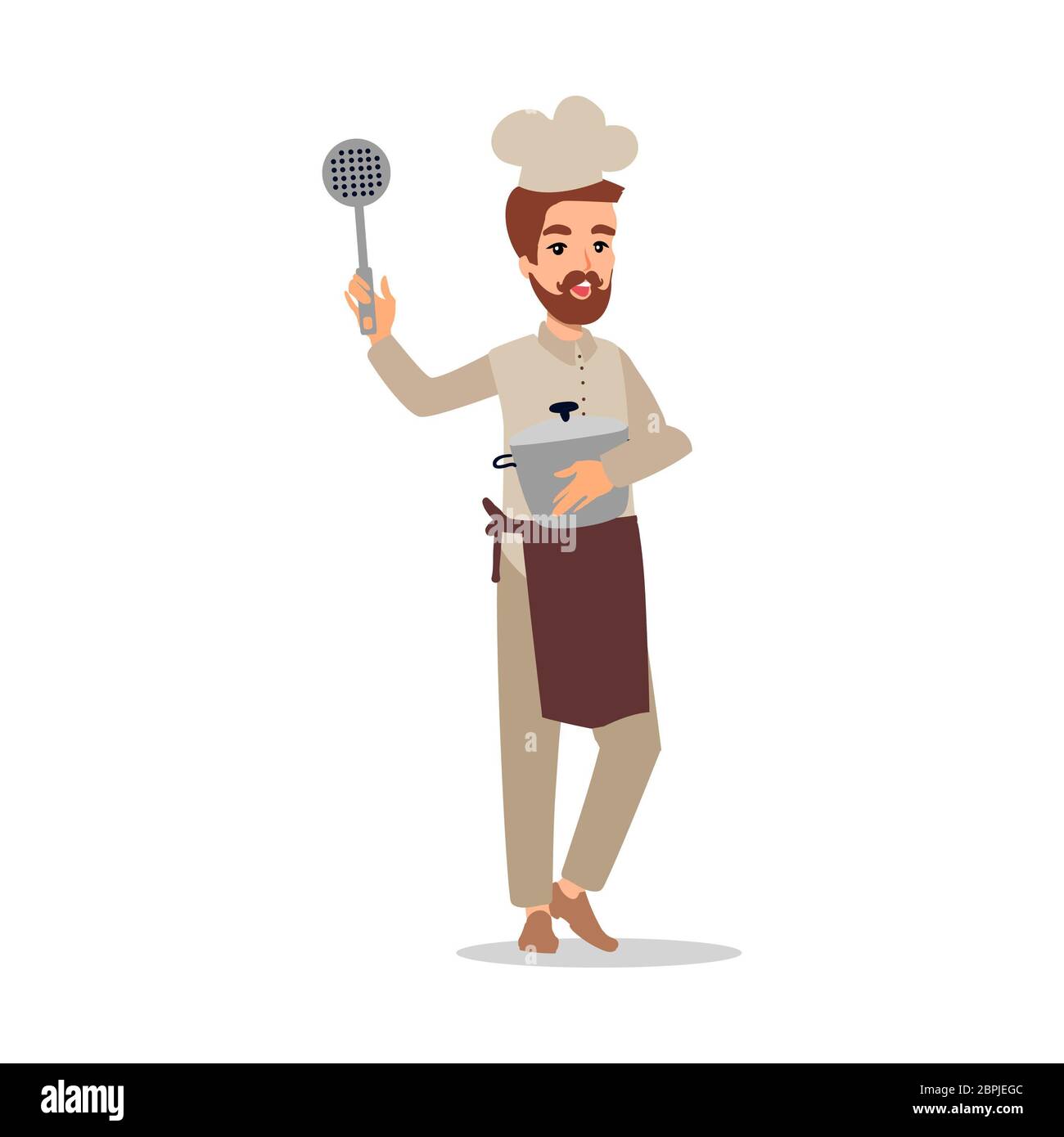 Cook male character vector design. Animate personage. Set of fun ...