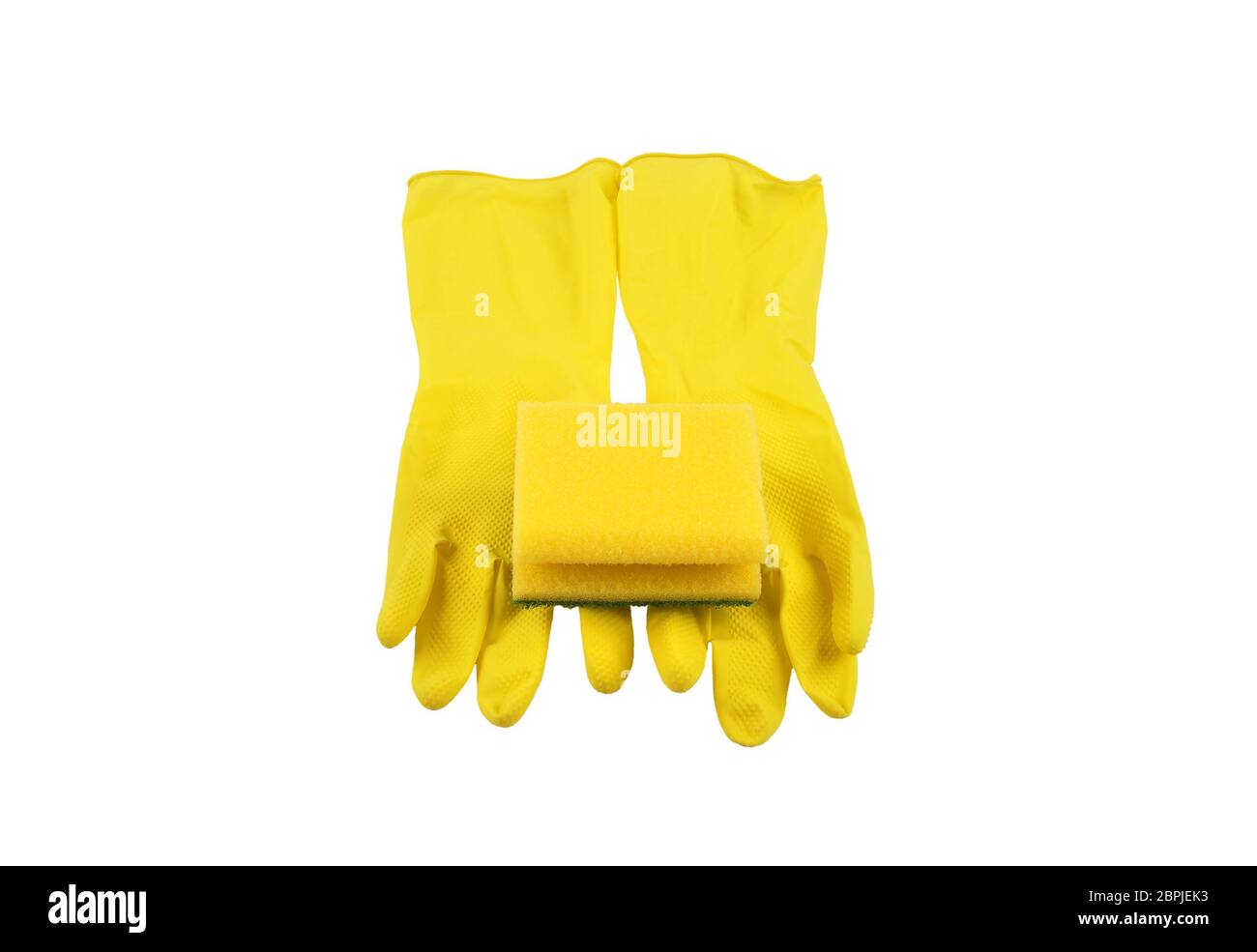 Rubber gloves on white background Stock Photo