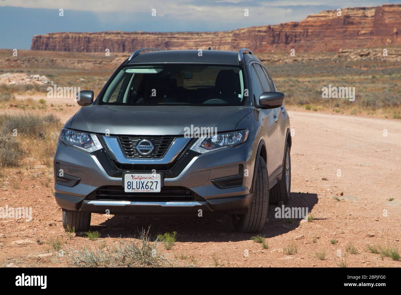 Moab, Utah - September 3, 2019: 2020 Nissan Rogue SV AWD in Moab, Utah, United States. Stock Photo