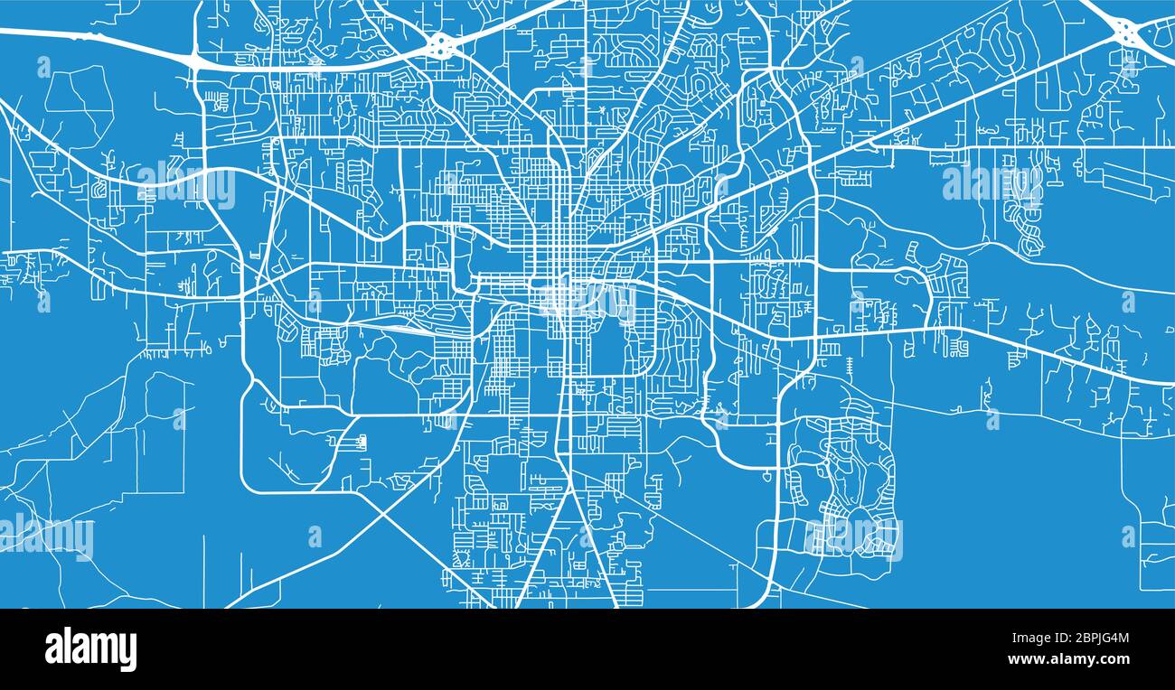 Urban vector city map of Tallahassee, USA. Florida state capital Stock ...