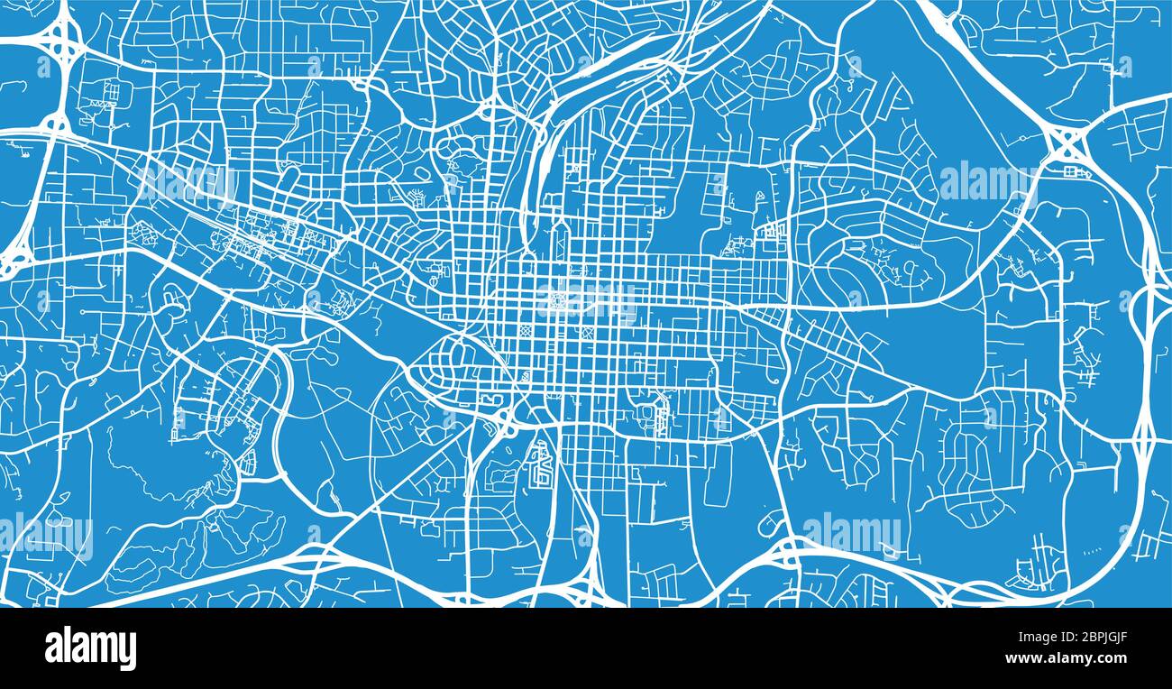 Urban vector city map of Raleigh, USA. North Carolina state capital Stock Vector Image & Art Alamy