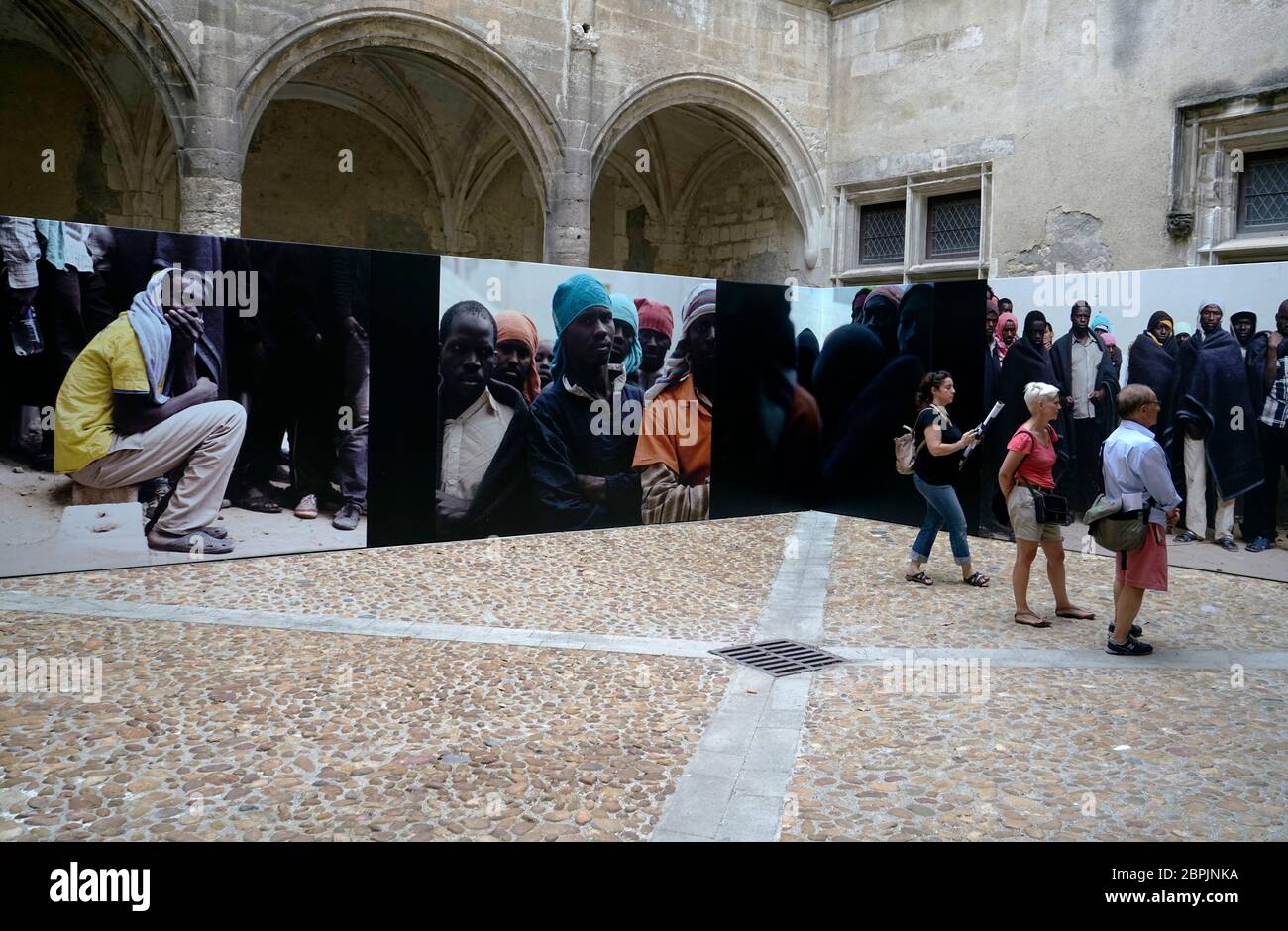 Exhibition at the Rencontres d'Arles annual photography ,  Provence-Alpes-Cote d' Stock Photo - Alamy