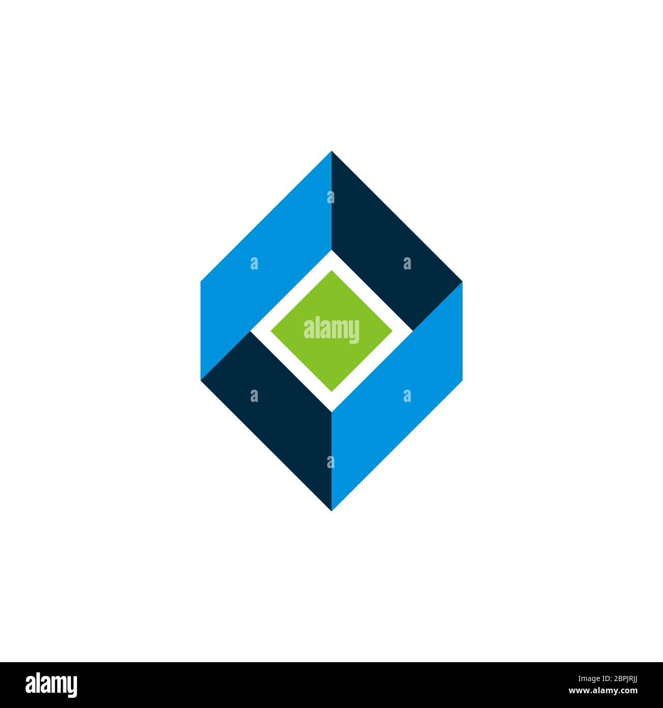 Abstract Blue Diamond Shape Logo Template Illustration Design. Vector ...