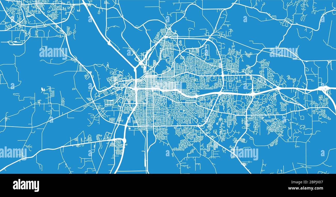 Urban vector city map of Montgomery, USA. Alabama state capital Stock ...