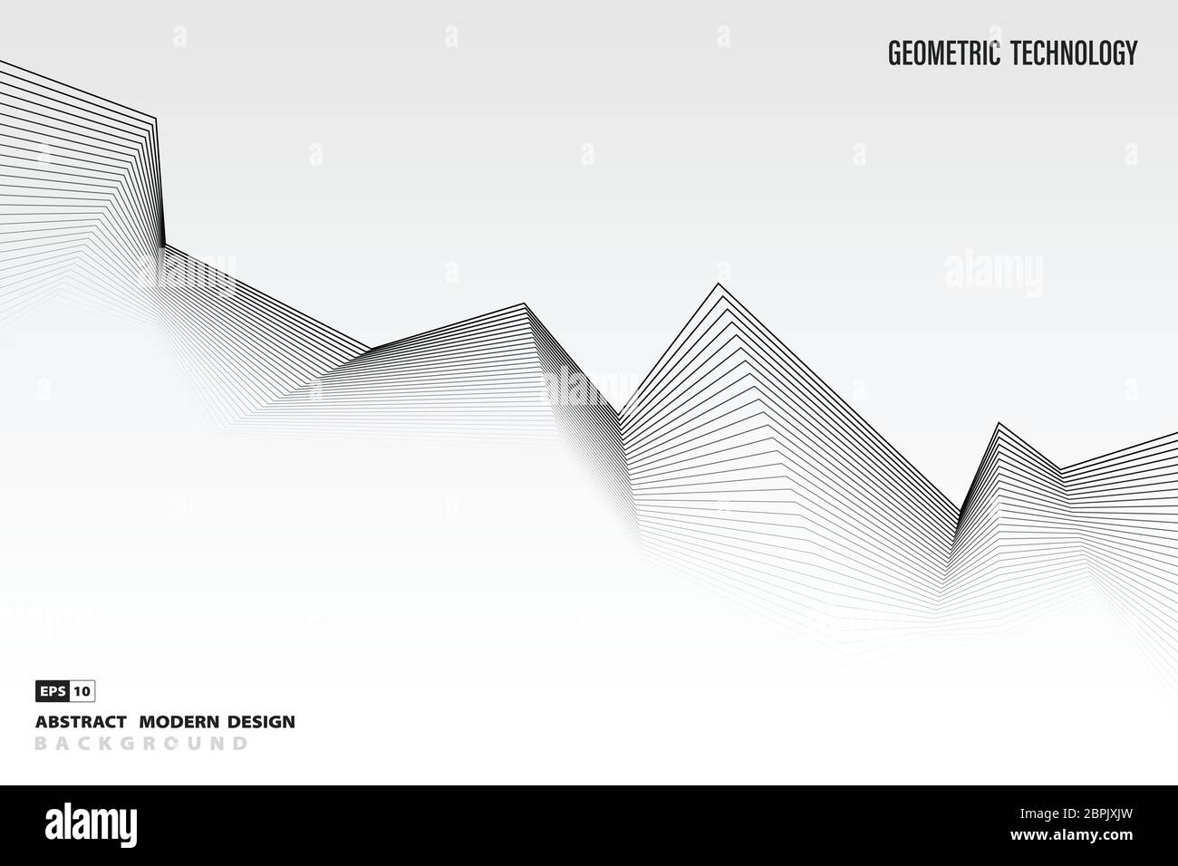 Abstract black and white pattern line design of tech decoration ...
