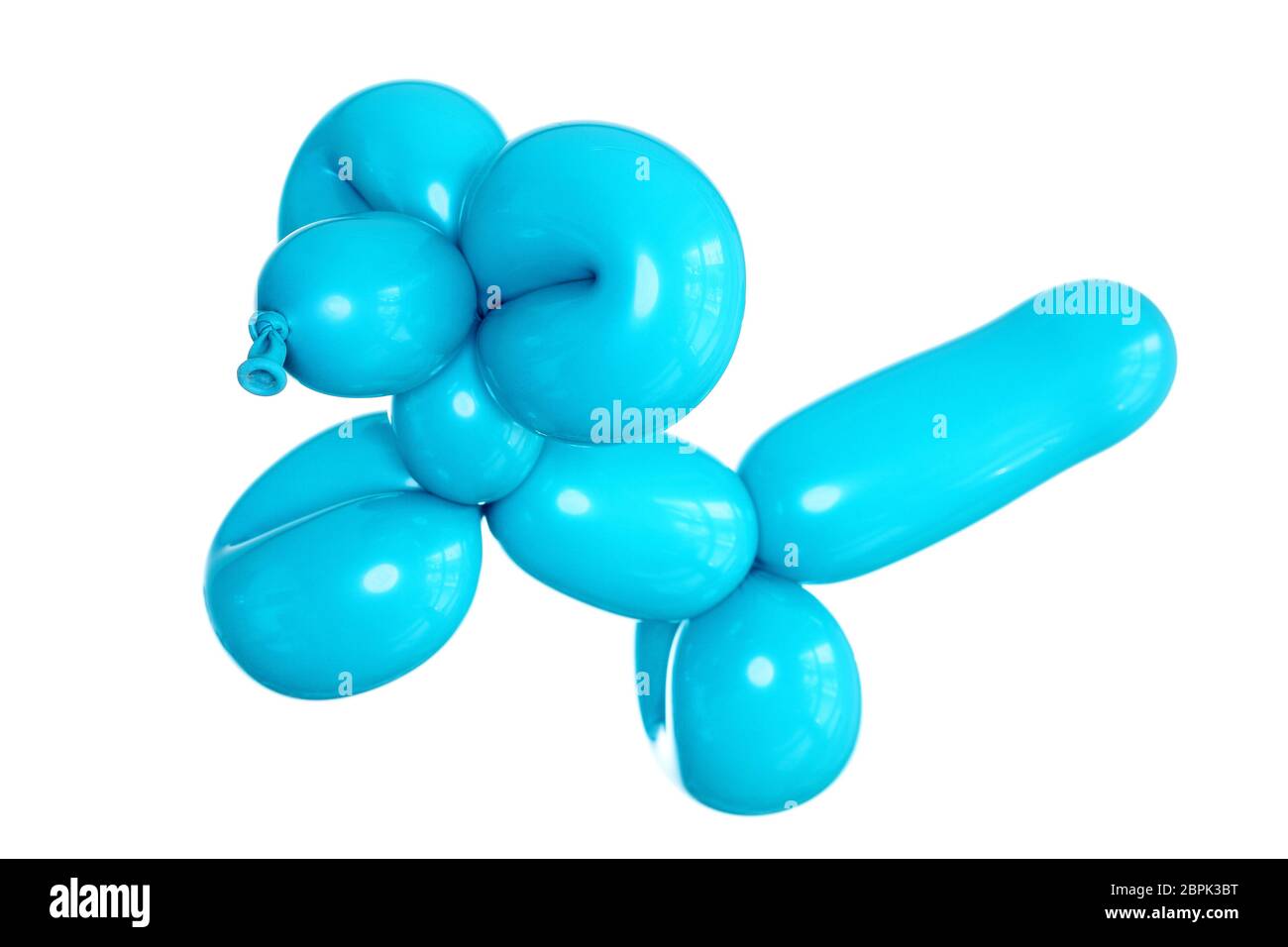blue animal figure balloon isolated on white background Stock Photo