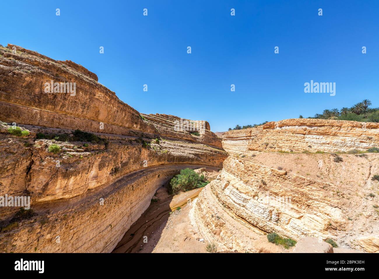 View of Mides, Canyon in Tunisia Stock Photo