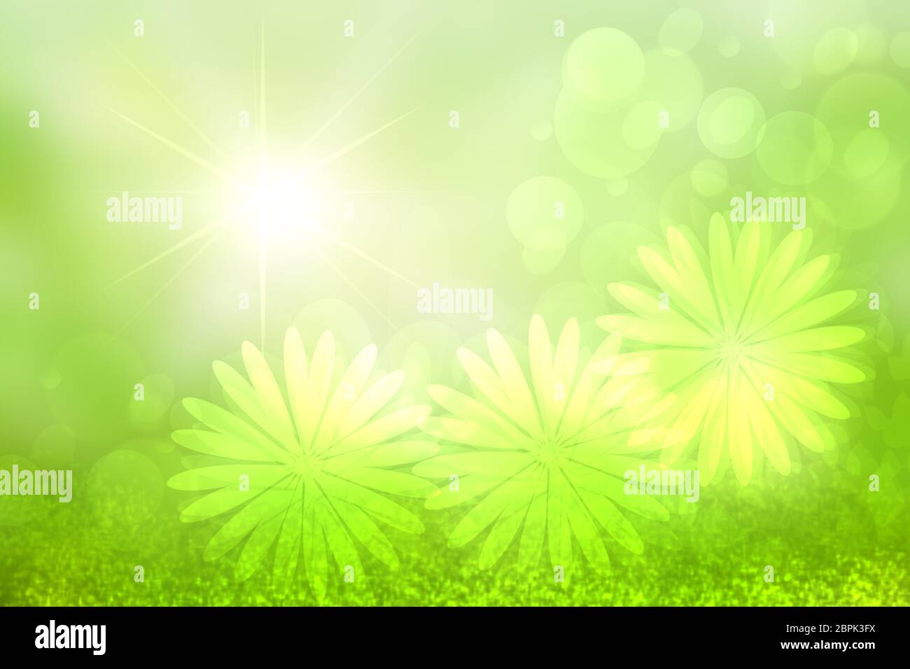 Abstract bright spring or summer landscape texture with natural green ...