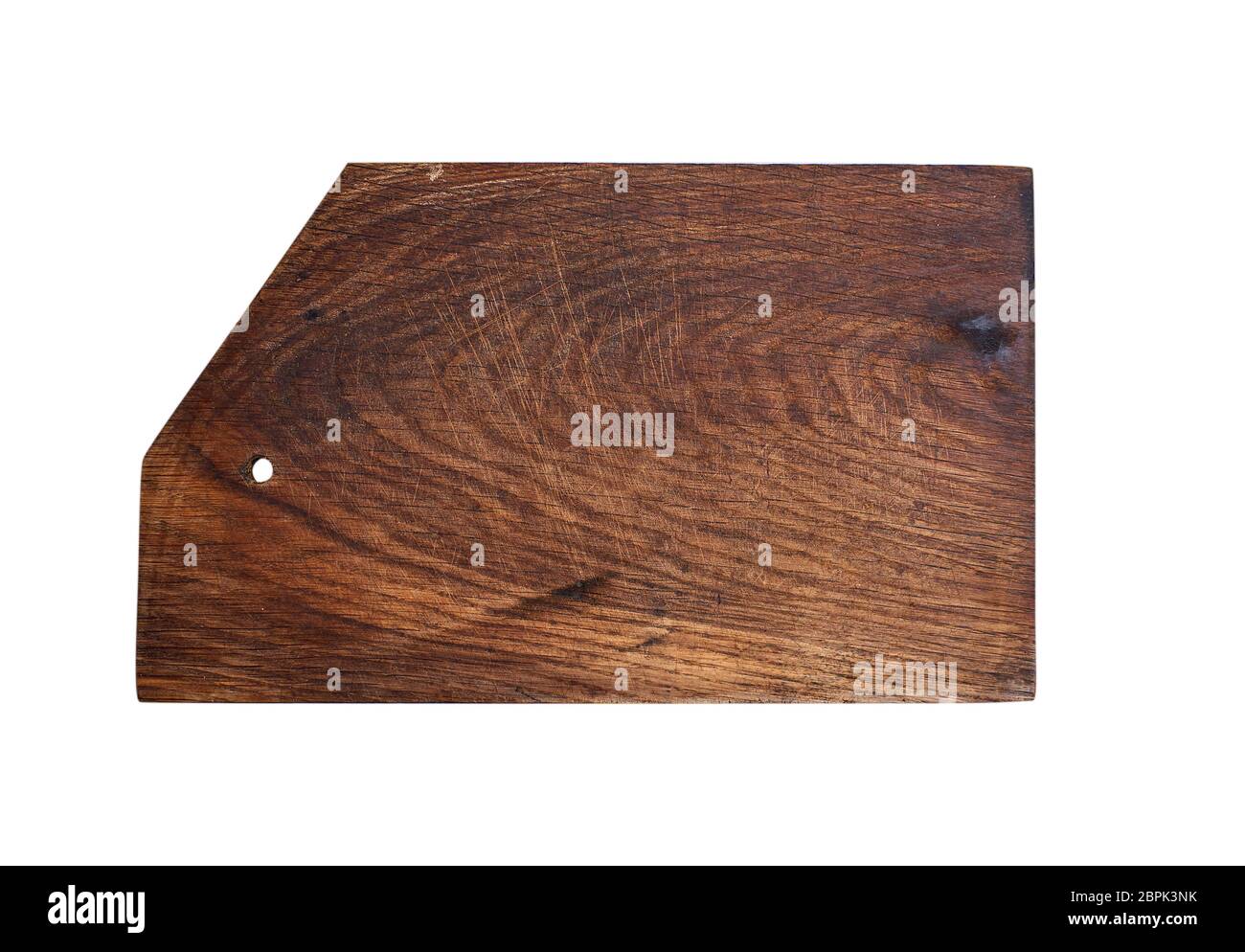 old brown rectangular wooden kitchen cutting board isolated on white ...