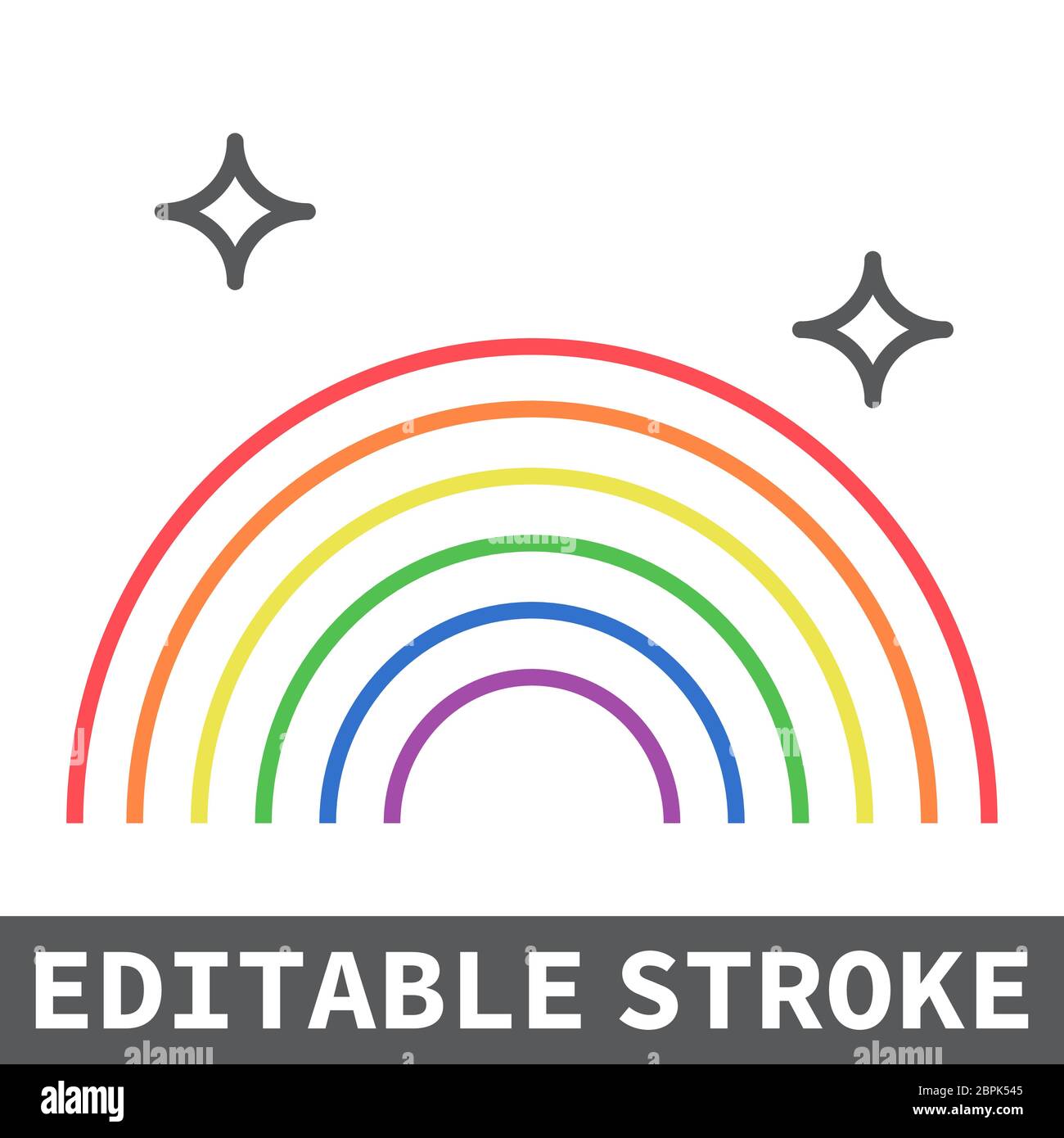 LGBT pride color line icon, lgbt and pride, rainbow sign vector ...