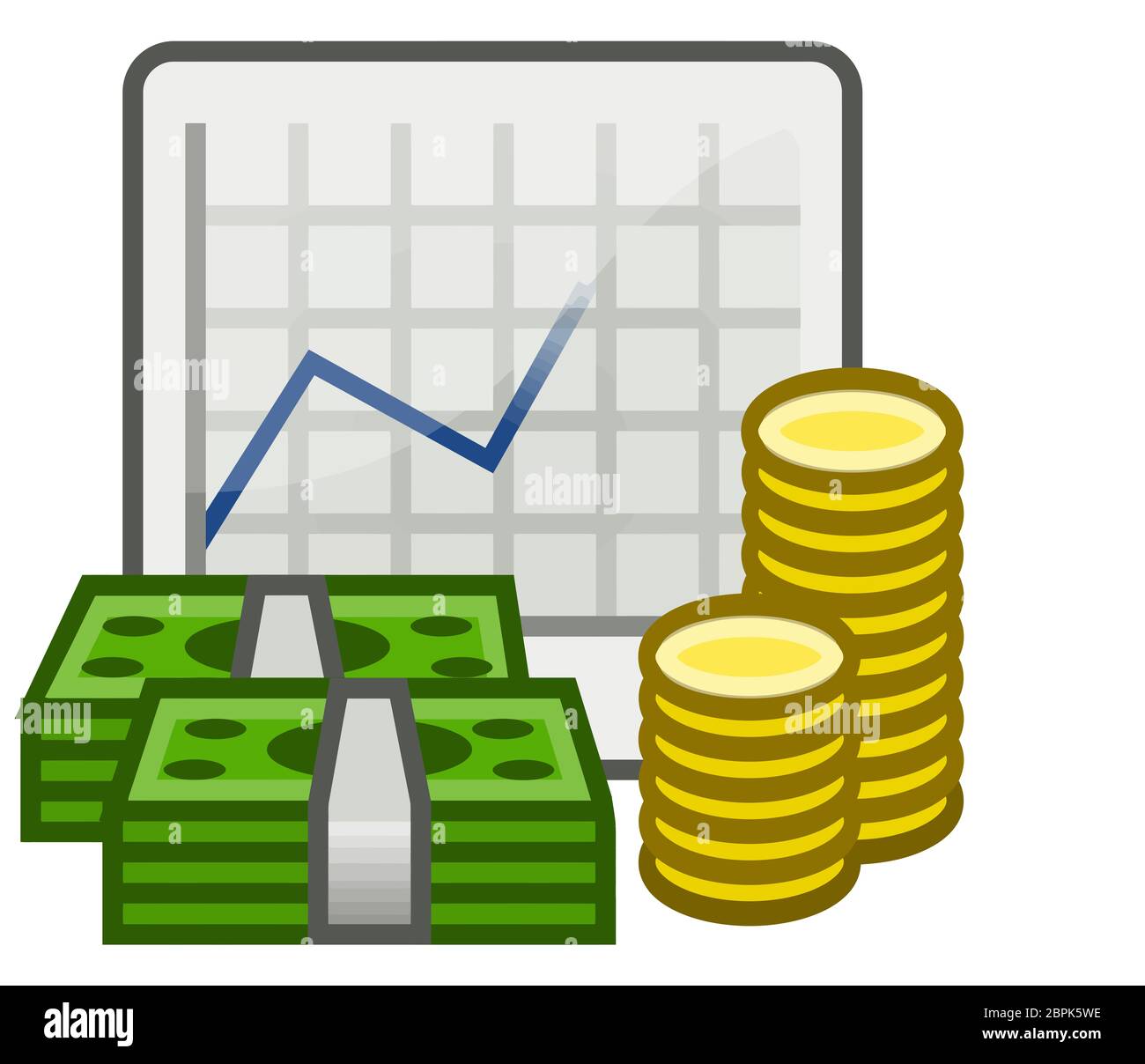 earnings savings money dollar coins investment currency illustration