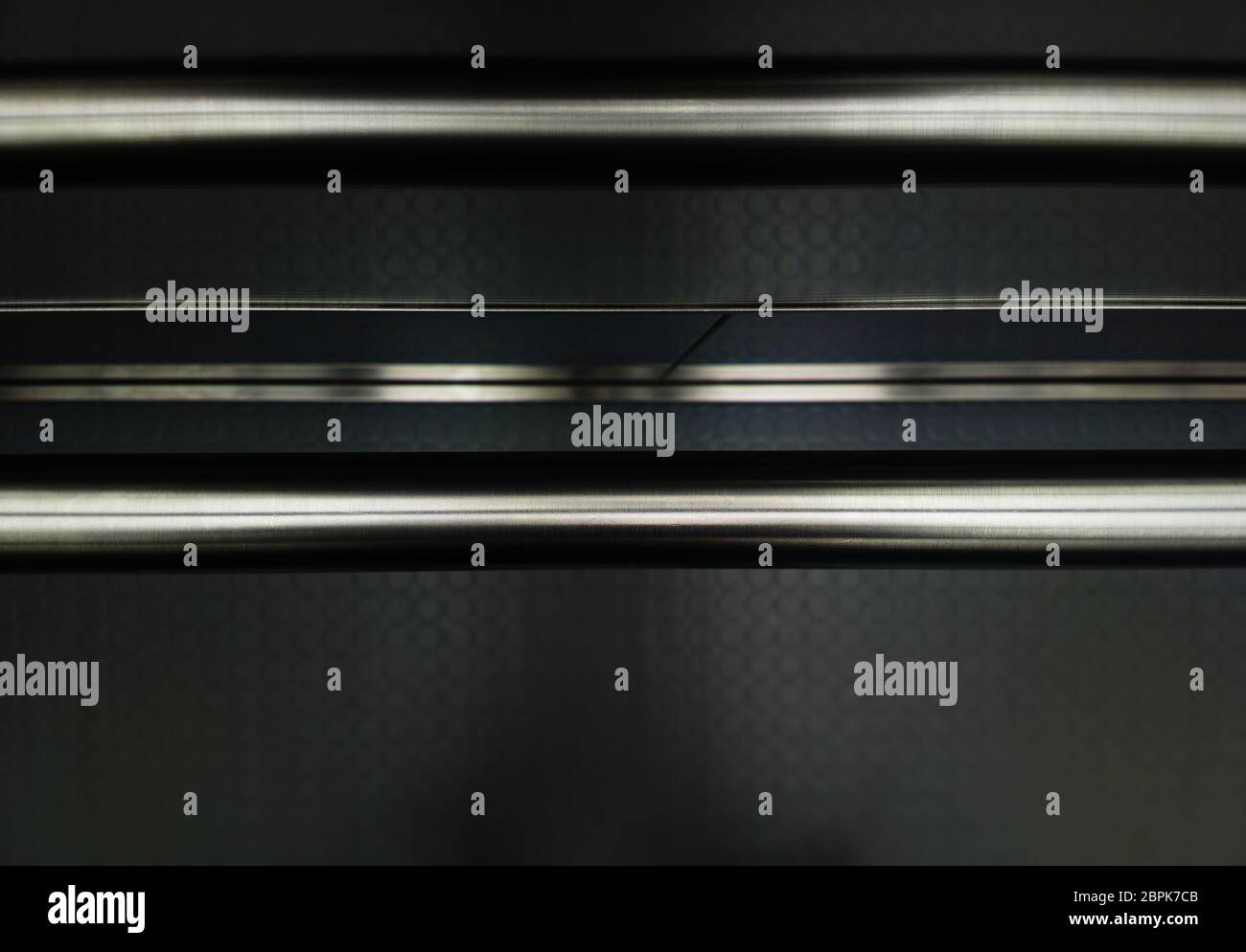 Elevator handrails object texture background Stock Photo - Alamy