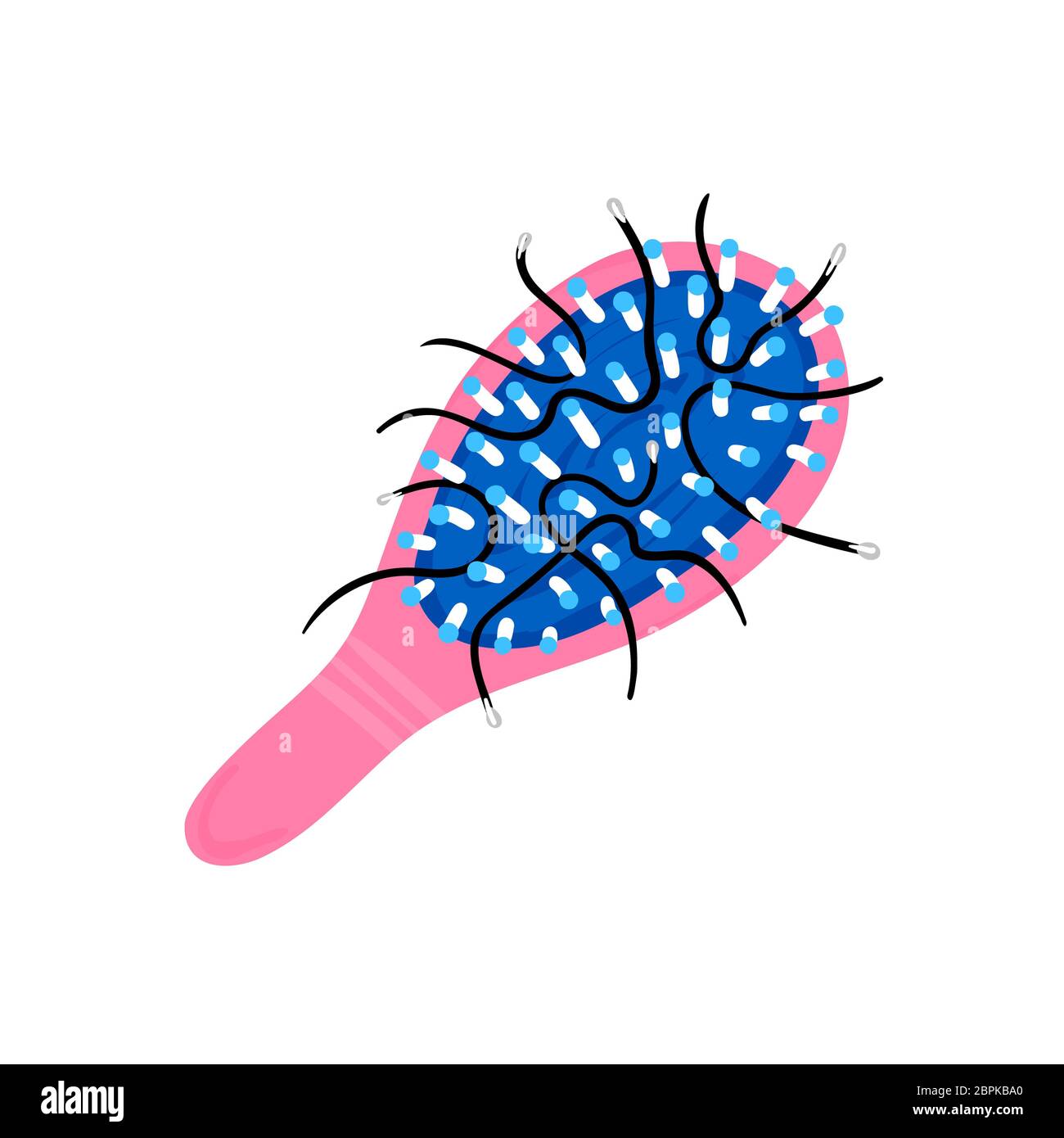 Hair loss. Alopecia. Consequences of improper care. Comb with bunch of  fallen hairs. Scalp disease. Hair brush. Can be used to advertise shampoo,  medi Stock Photo - Alamy