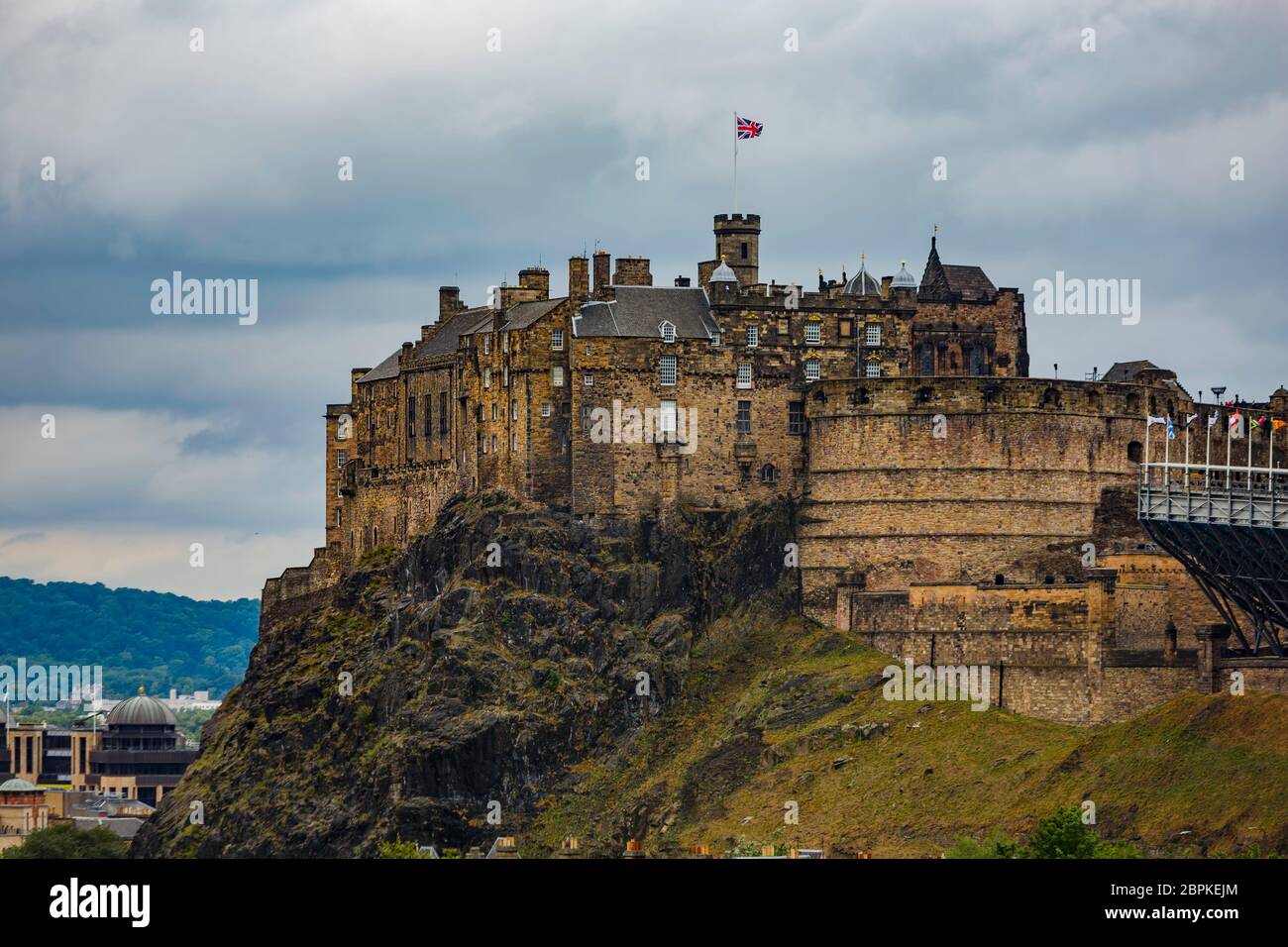 Edinburgh Castle from Below Stock Photo - Alamy